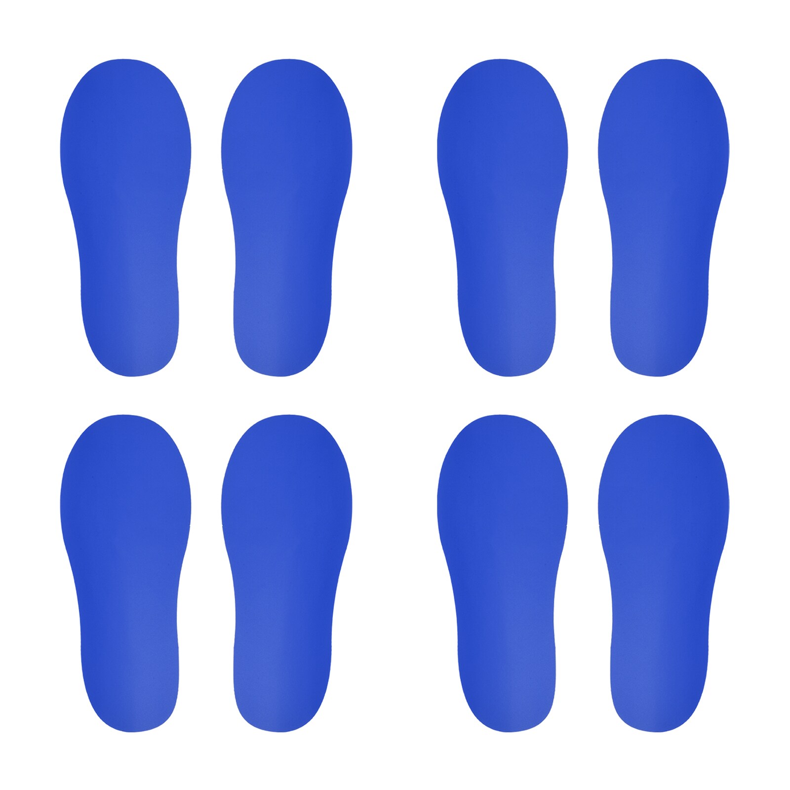 PATIKIL 6x2 Inch Footprint Sticker 4 Pairs PVC Small Shoes Floor Decal Sign for Class Decor Stair Guide Blue