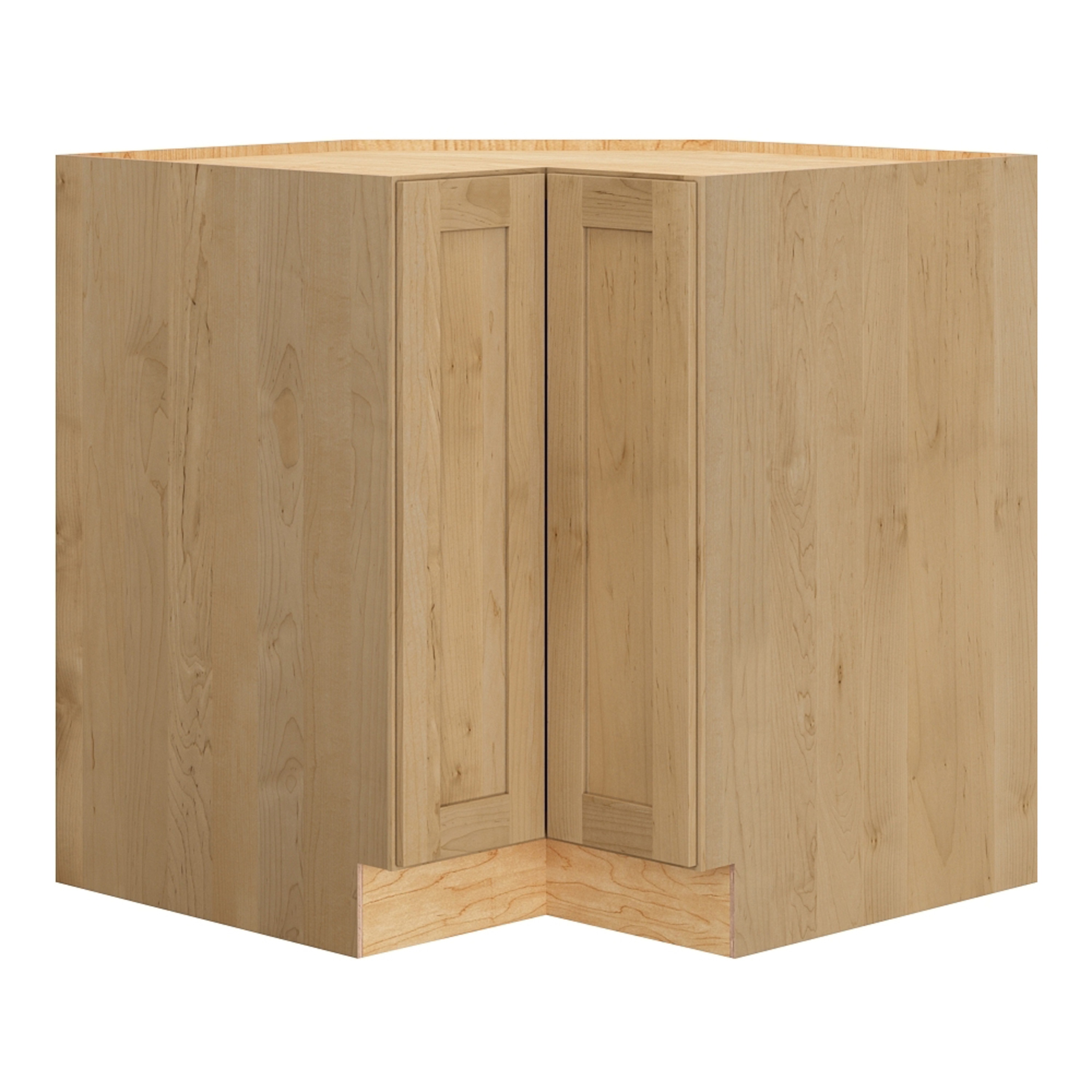 Diamond Express Jamestown 33-in W x 34.5-in H x 24-in D Coastline Brown Stained Super Lazy Susan Corner Base Fully Assembled Plywood Cabinet Recessed Panel Shaker