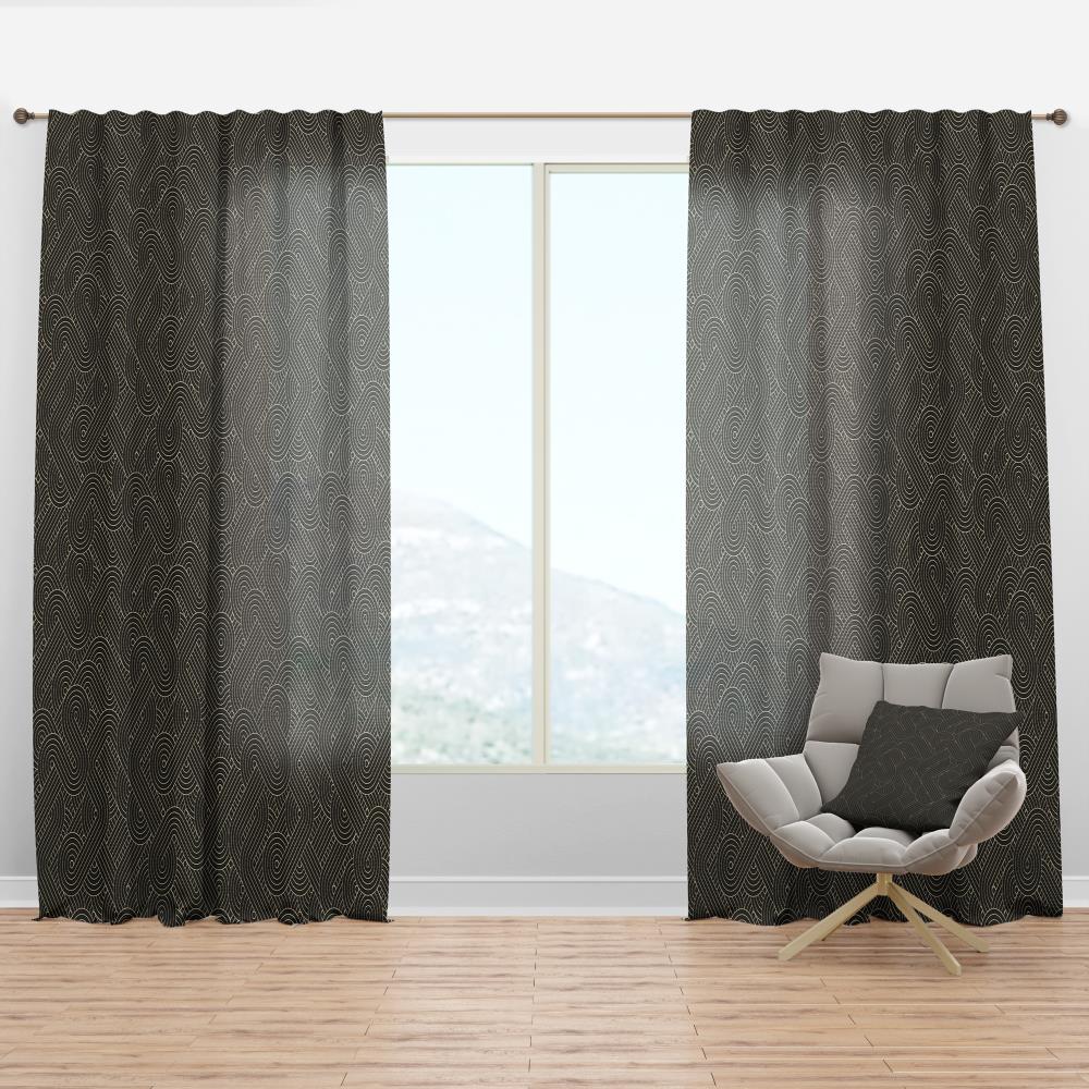 120-in Yellow Room Darkening Thermal Lined Rod Pocket Single Curtain Panel Polyester | - Designart CTN19225-52-120