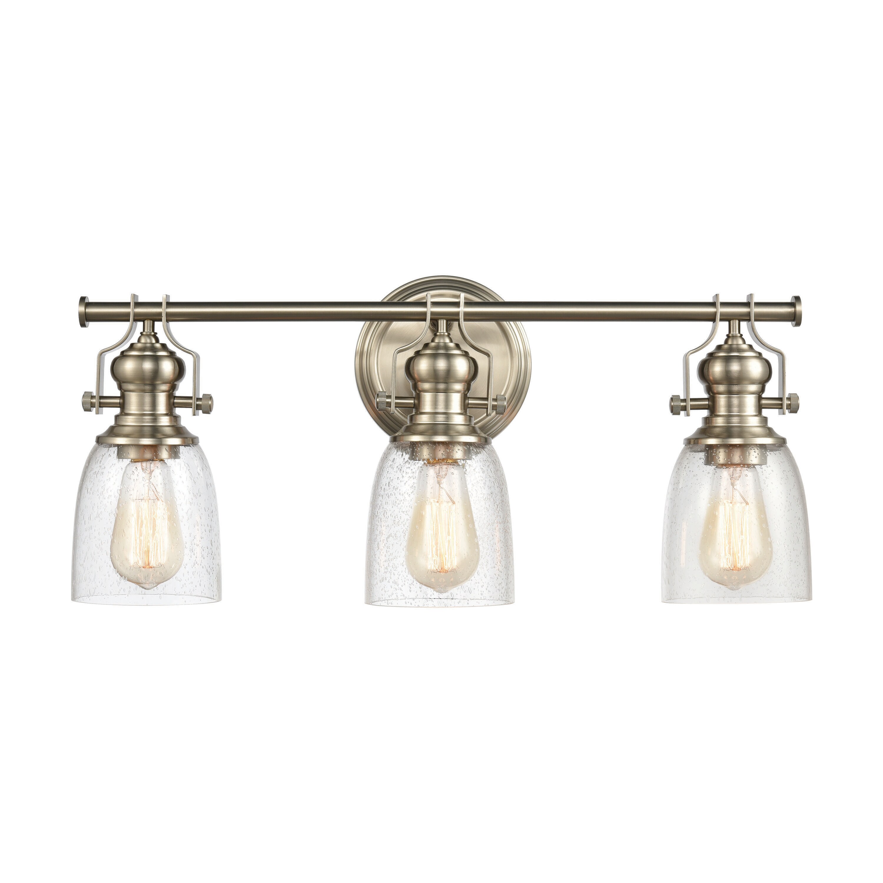 Westmore by ELK Lighting LWVL-220308026 Chiserly 23-in 3 -Light Satin Nickel Transitional Vanity light
