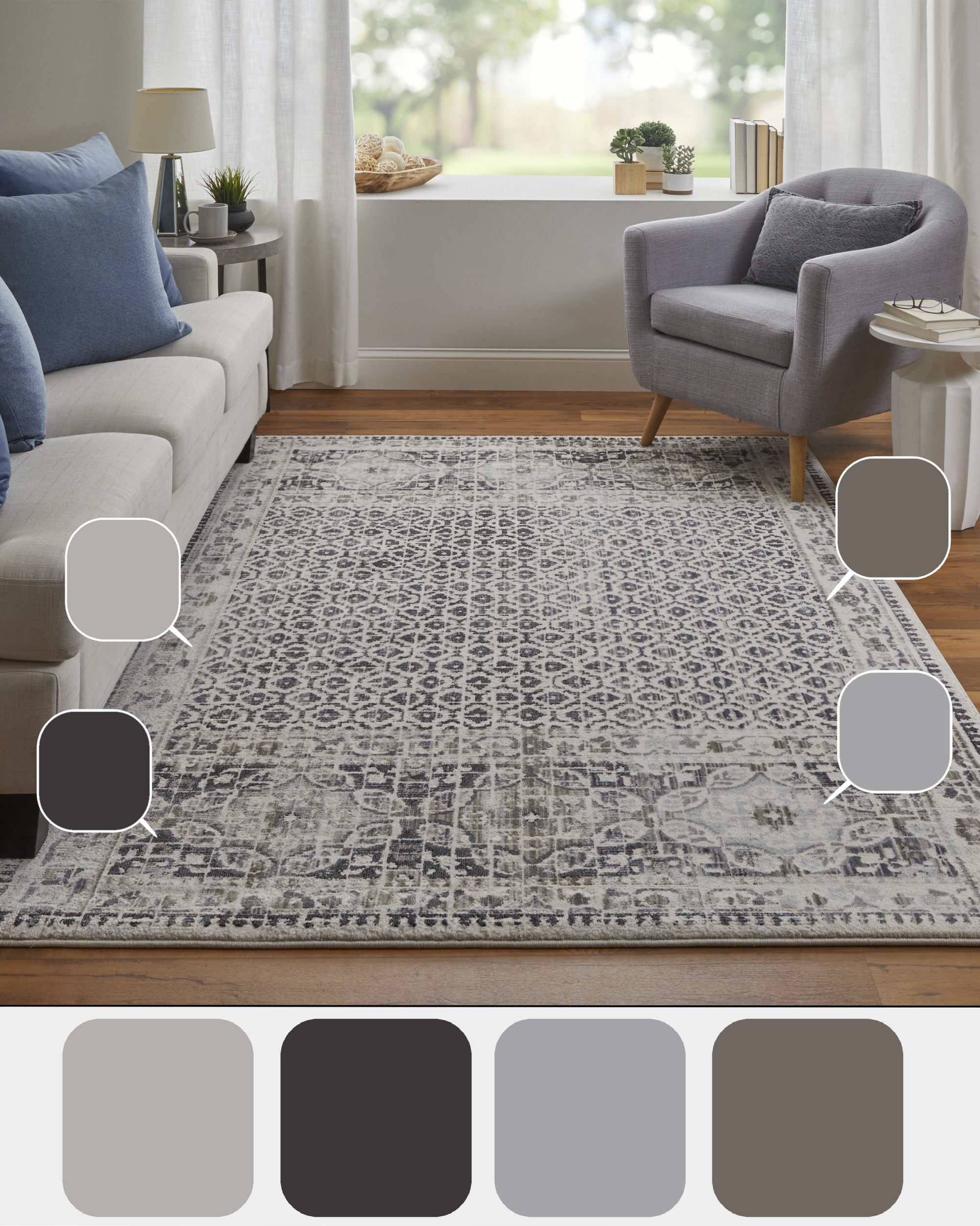 Room Envy 864R3874GRYIVYF10 rugs - View #7