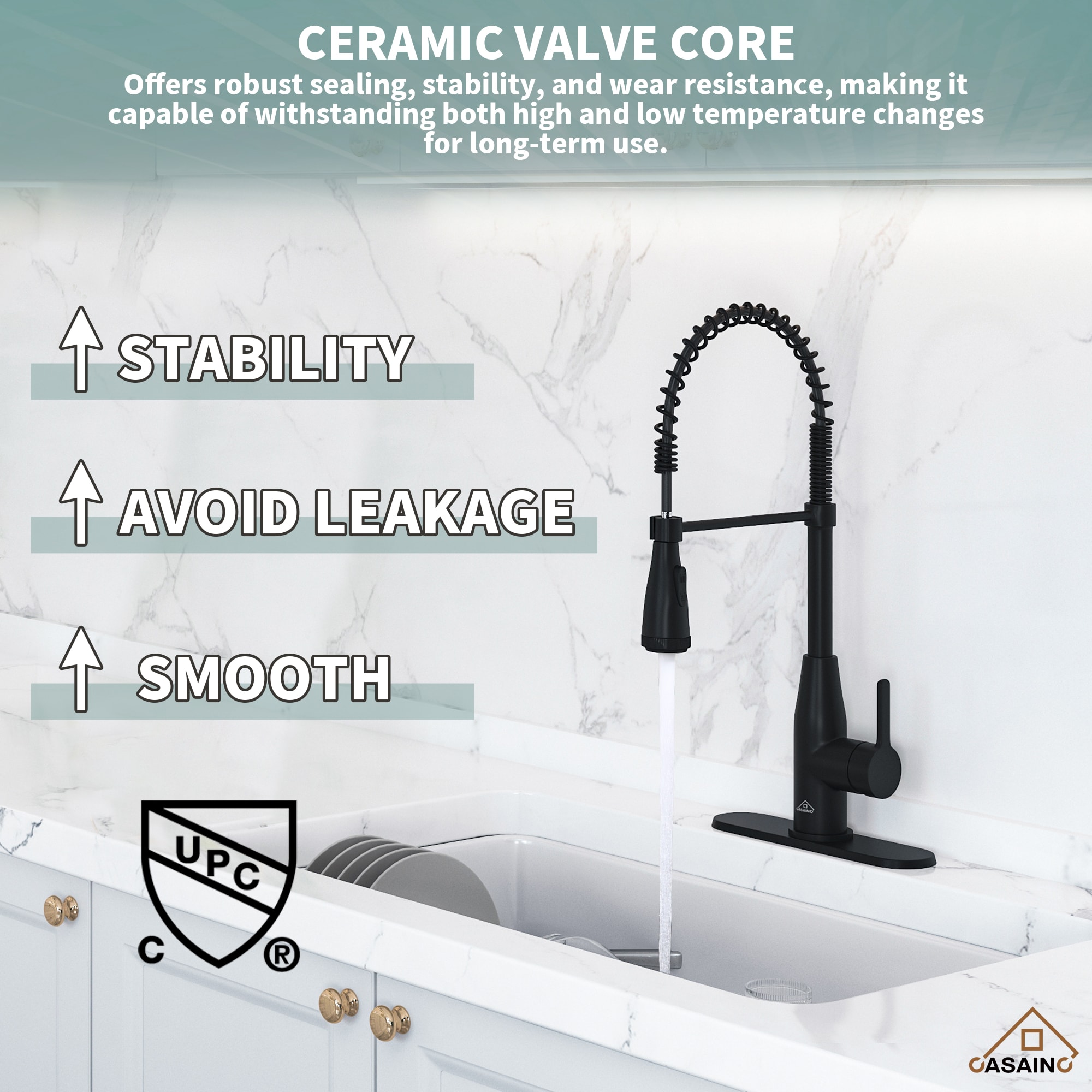 CASAINC KCLT0040MB Kitchen-Faucets - View #8