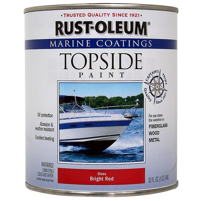Rust Oleum Marine Coatings Topside Paint Bright Red Gloss Enamel Oil Based 1 Quart In The Department At Com - Rustoleum Topside Paint Colors