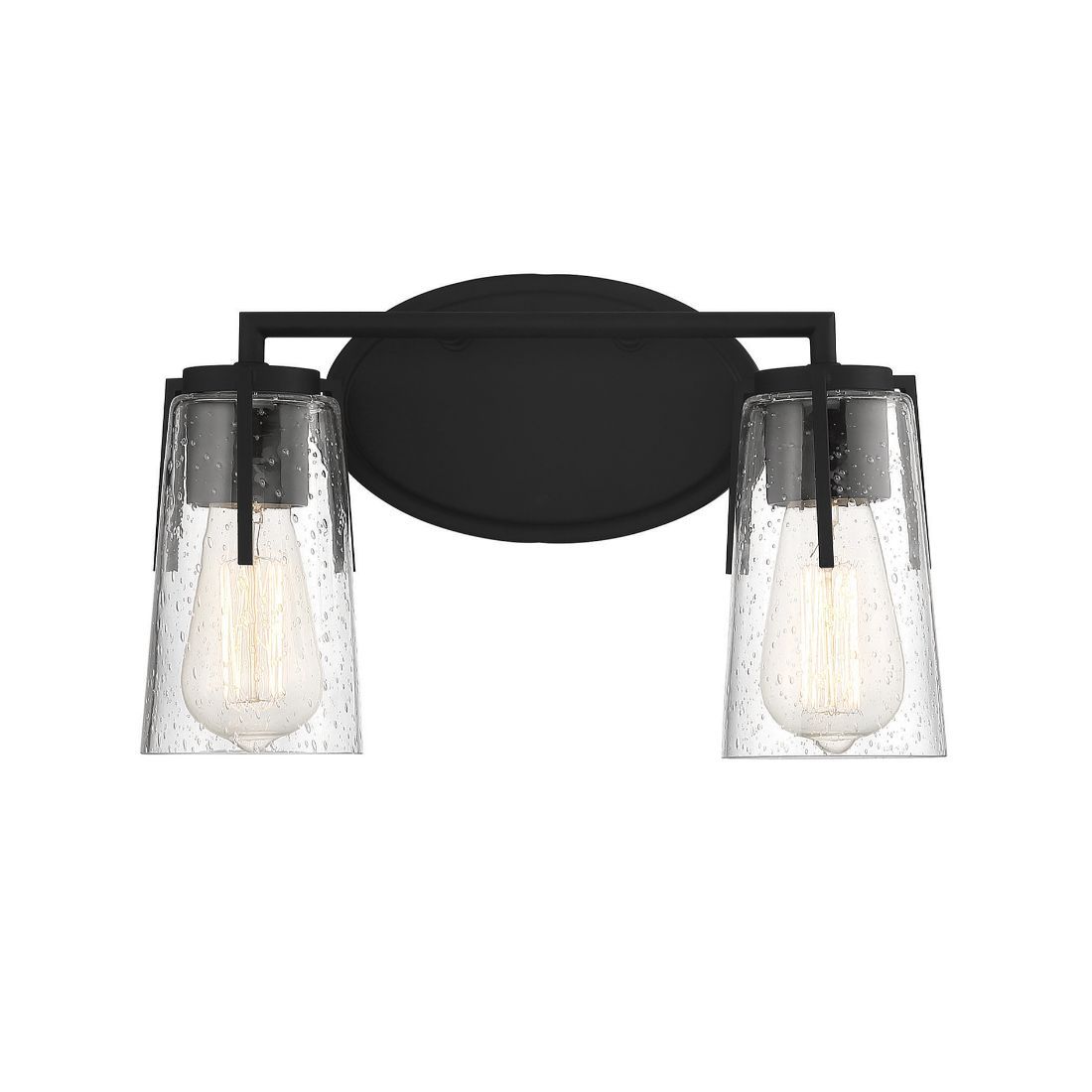 14-in 2-Light Black Transitional Vanity Light Bar at Lowes.com