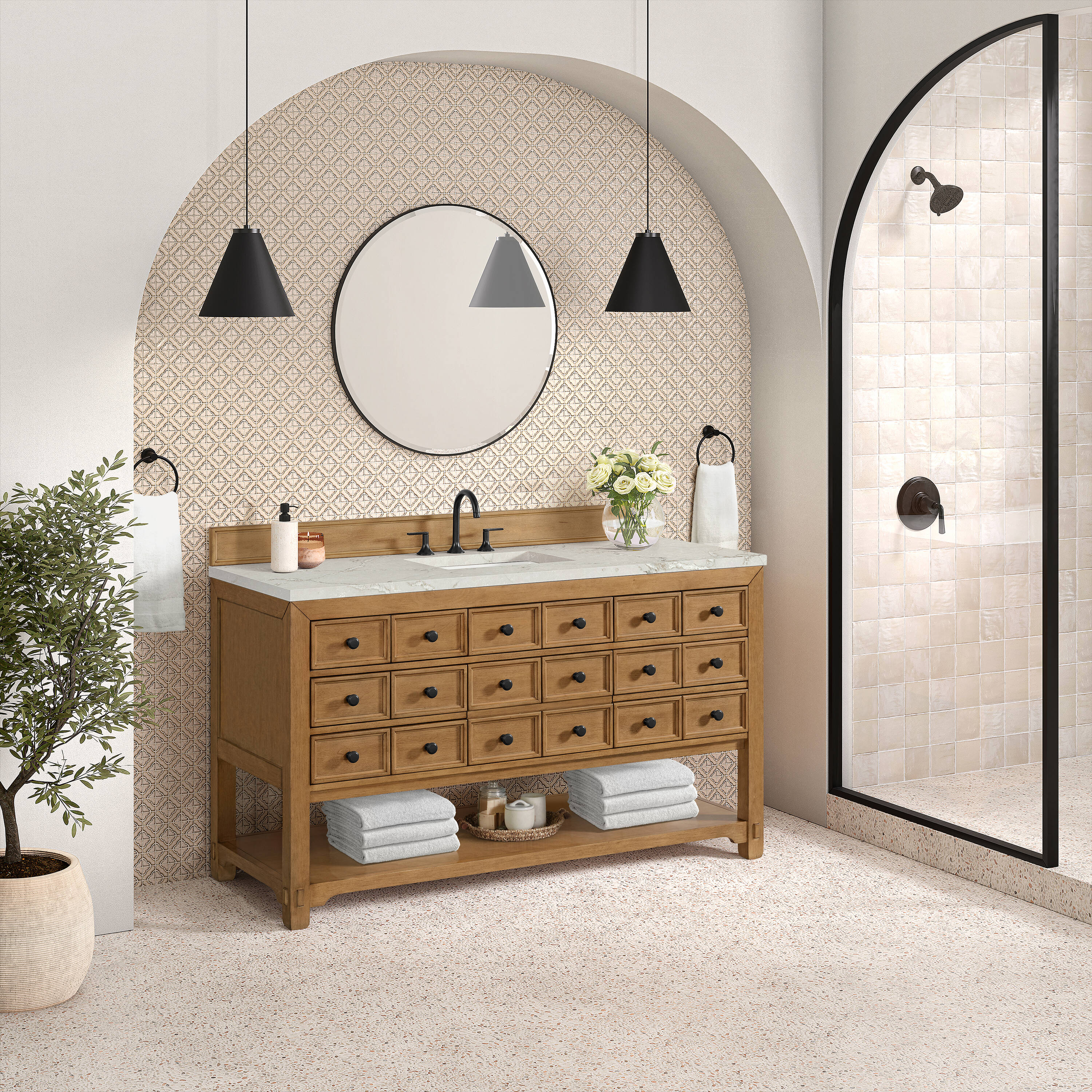 James Martin Vanities 505-V60S-AMB-3VSL Bath-Vanity-Combo - View #3