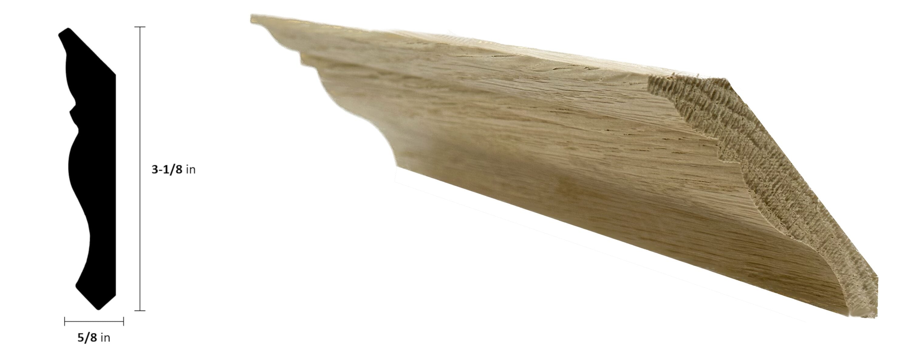 Northeast Wood Products NCR3125-1WO Crown-Moulding - View #4