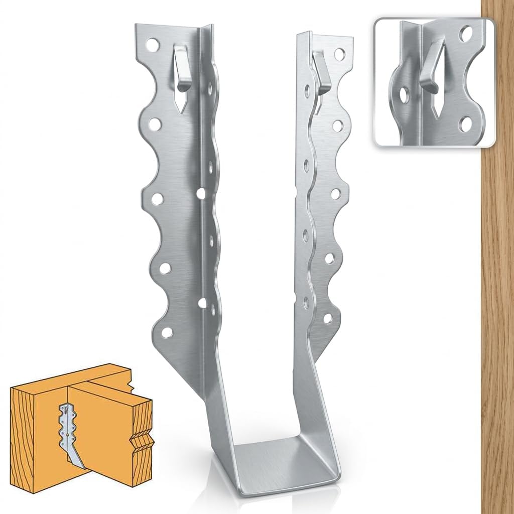 SenQWFa 25 Pack 2x8 Joist Hanger 18 Gauge LU28 Galvanized Steel Face Mount Wood Hurricane Ties Rafters Tie durable home and garden accessory #LDC0817C965