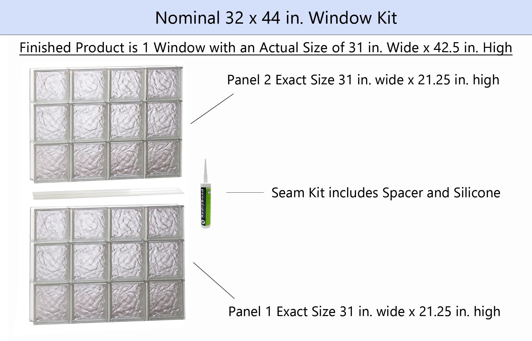 REDI2SET S3244IS Glass-Block-Windows - View #2