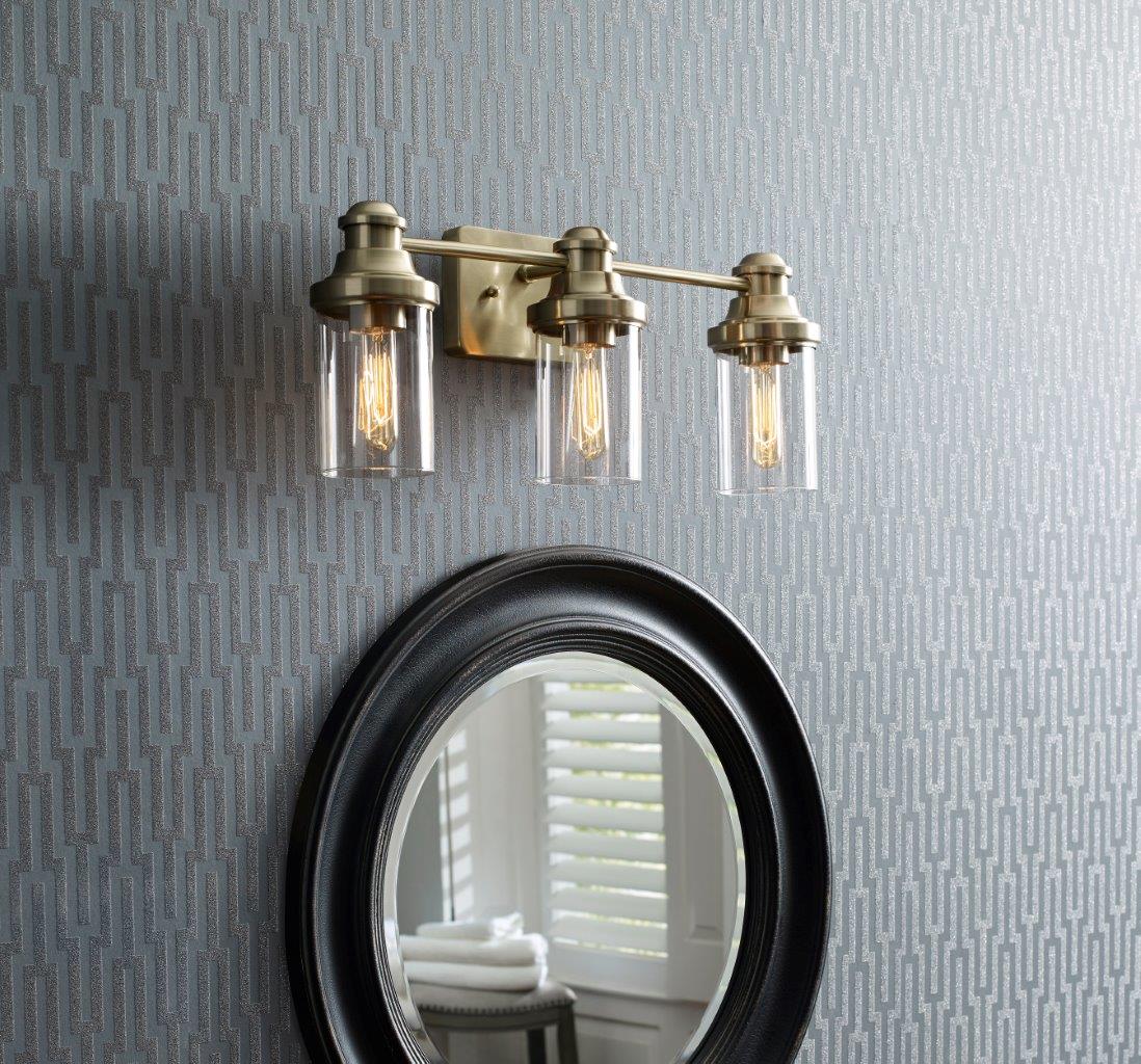 小物などお買い得な福袋 Hamilyeah Black Bathroom Light Fixtures Over Mirror Vanity  Lights for Industrial Sconces Wall Lighting with Champagne Gla 