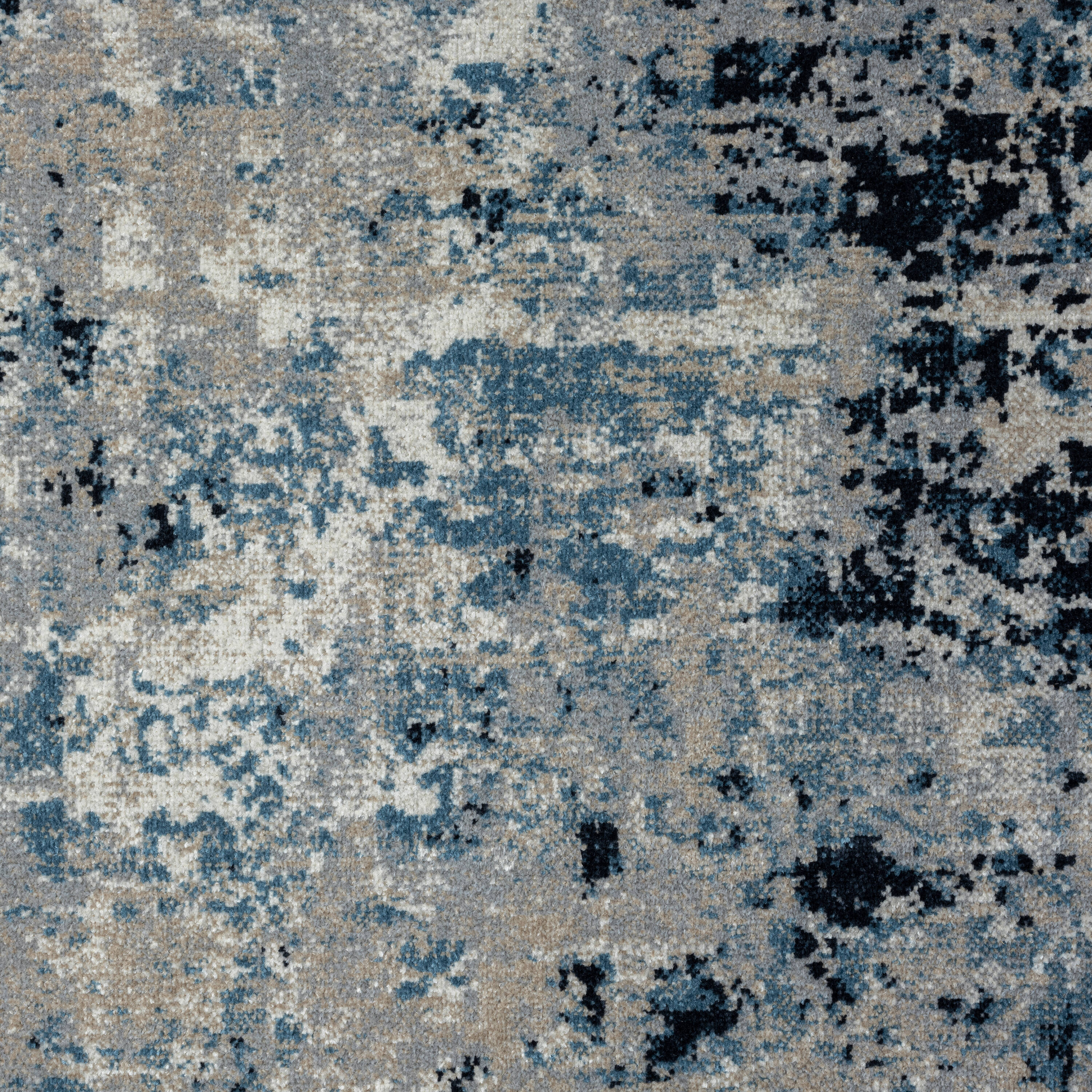 Lellani Blue and Beige Rectangular Synthetic Kids Area Rug, 8' x 10'