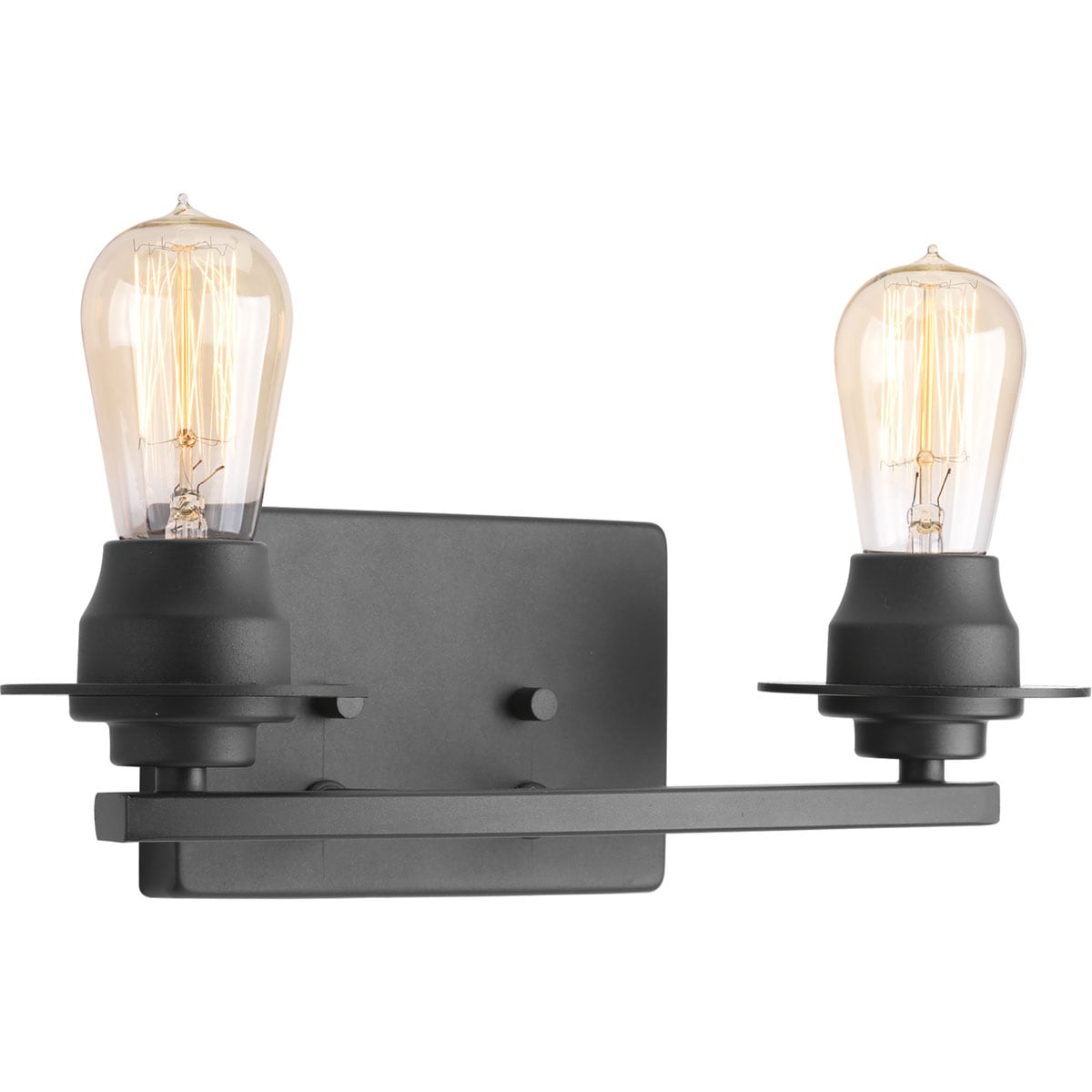 Progress Lighting P300009-143 Debut 14.25-in 2 -Light Black Transitional Vanity light