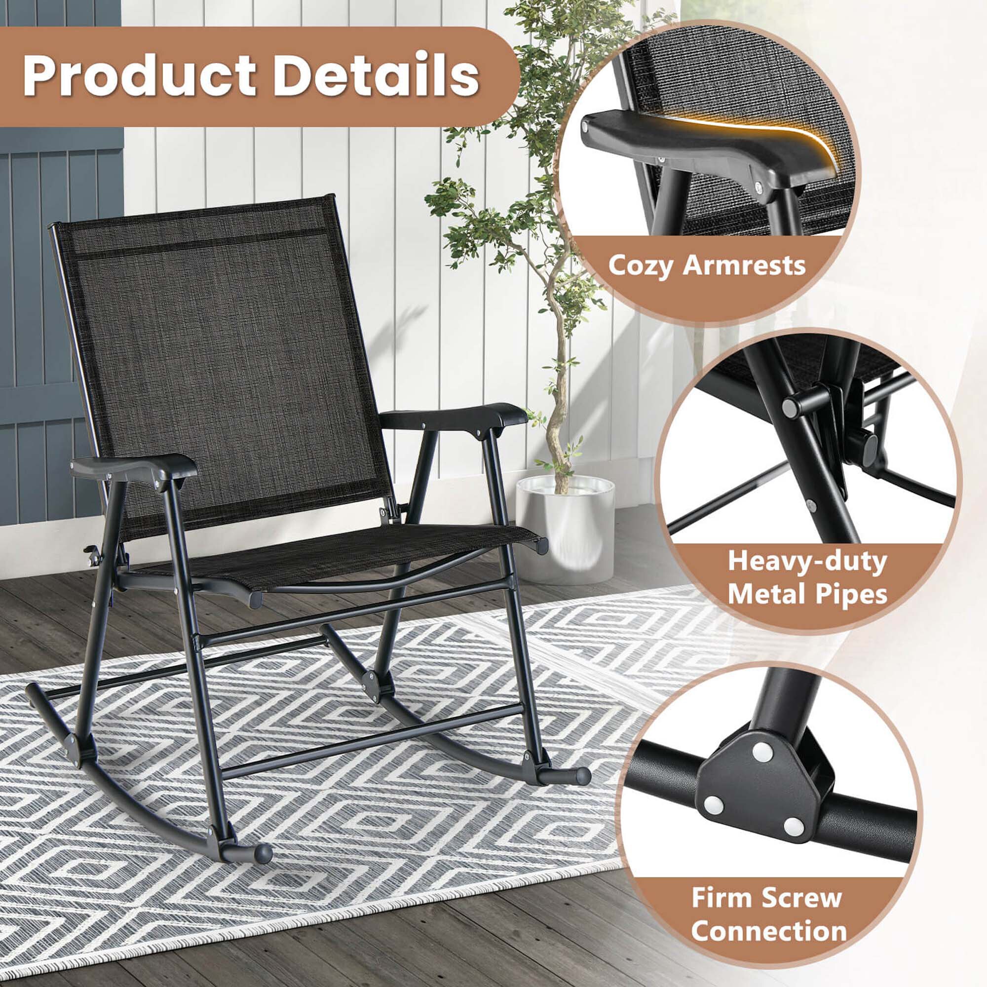 Costway HCST05405 Patio-Chairs - View #3