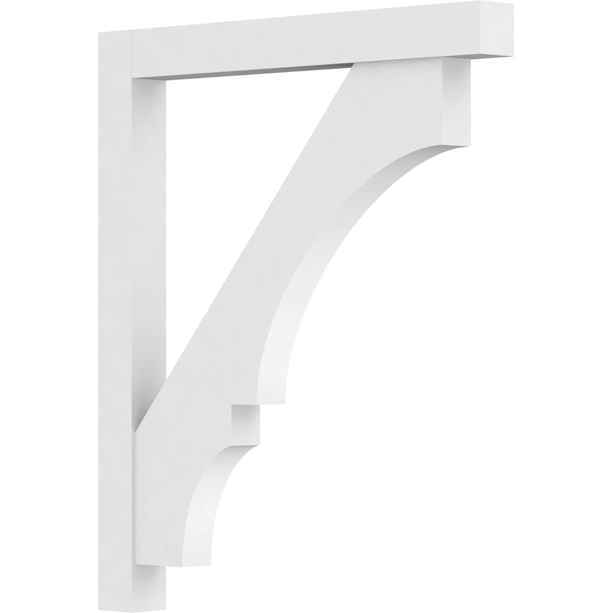 Ekena Millwork BKTP03X36X36BOA05 Standard Balboa 3-in x 36-in x 36-in White PVC Standard bracket
