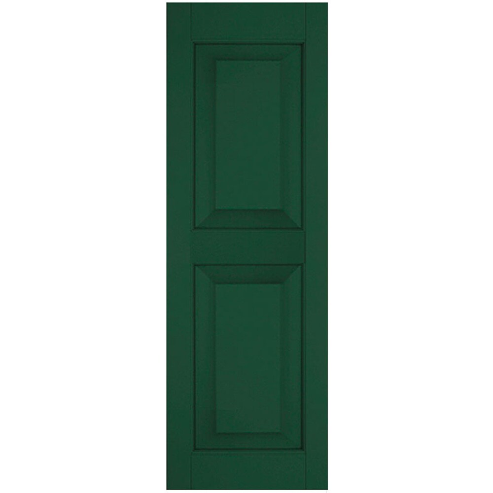 Ekena Millwork RWR15X043CGM 15-in W x 43-in H Chrome Green Farmhouse Wood Exterior Shutters (2-Pack)