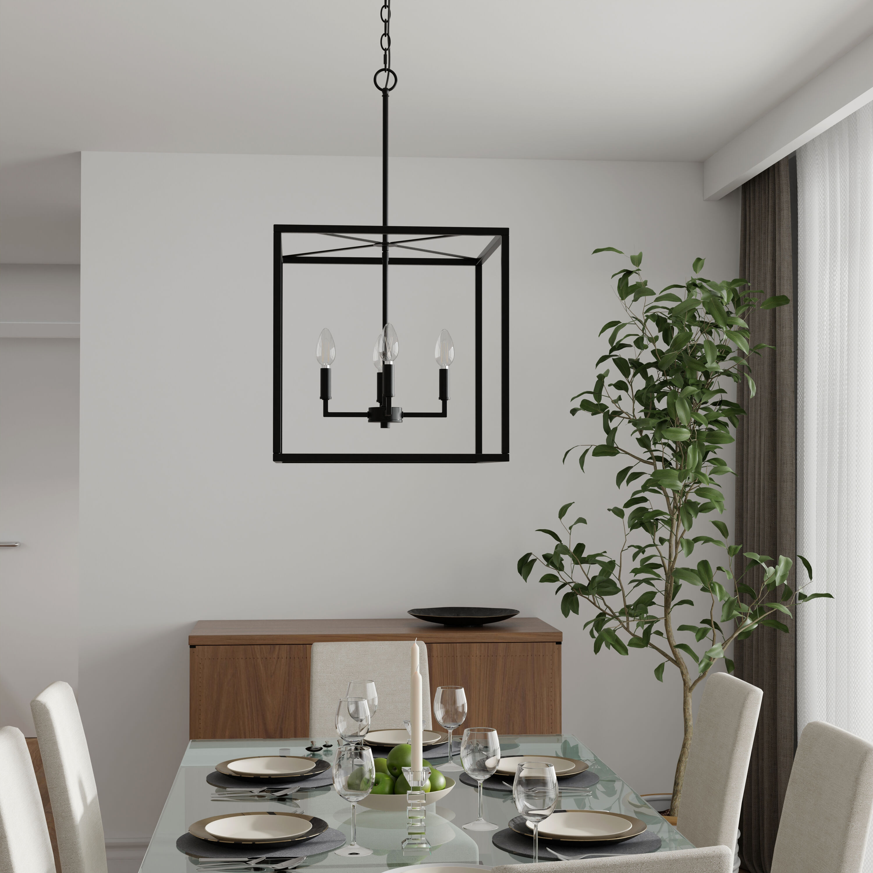 allen + roth CH32-4MBK Pendant-Lights - View #5