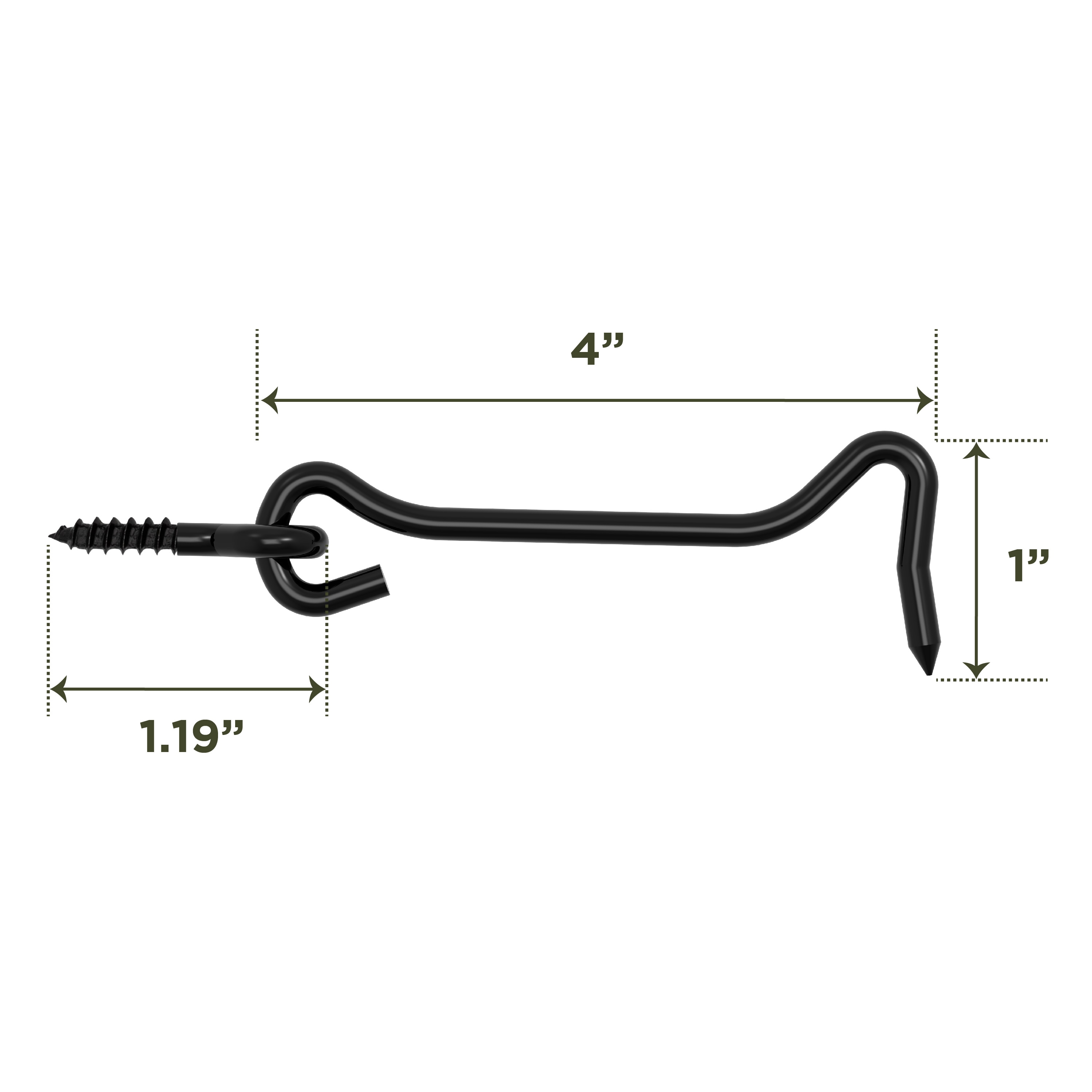National Hardware 0.875-in Oil Rubbed Bronze Steel Gate Hook and Eye in the  Hooks department at