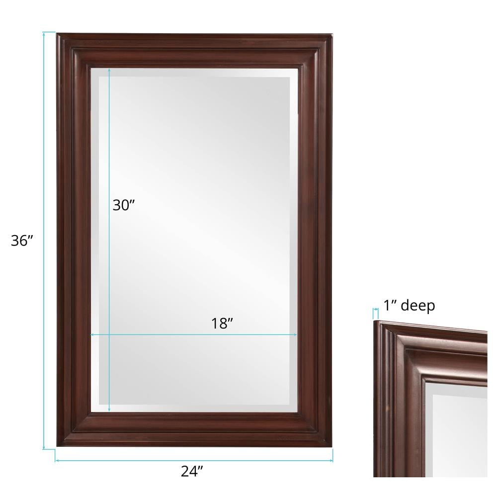George Chocolate Brown Wood Framed Full Length Mirror