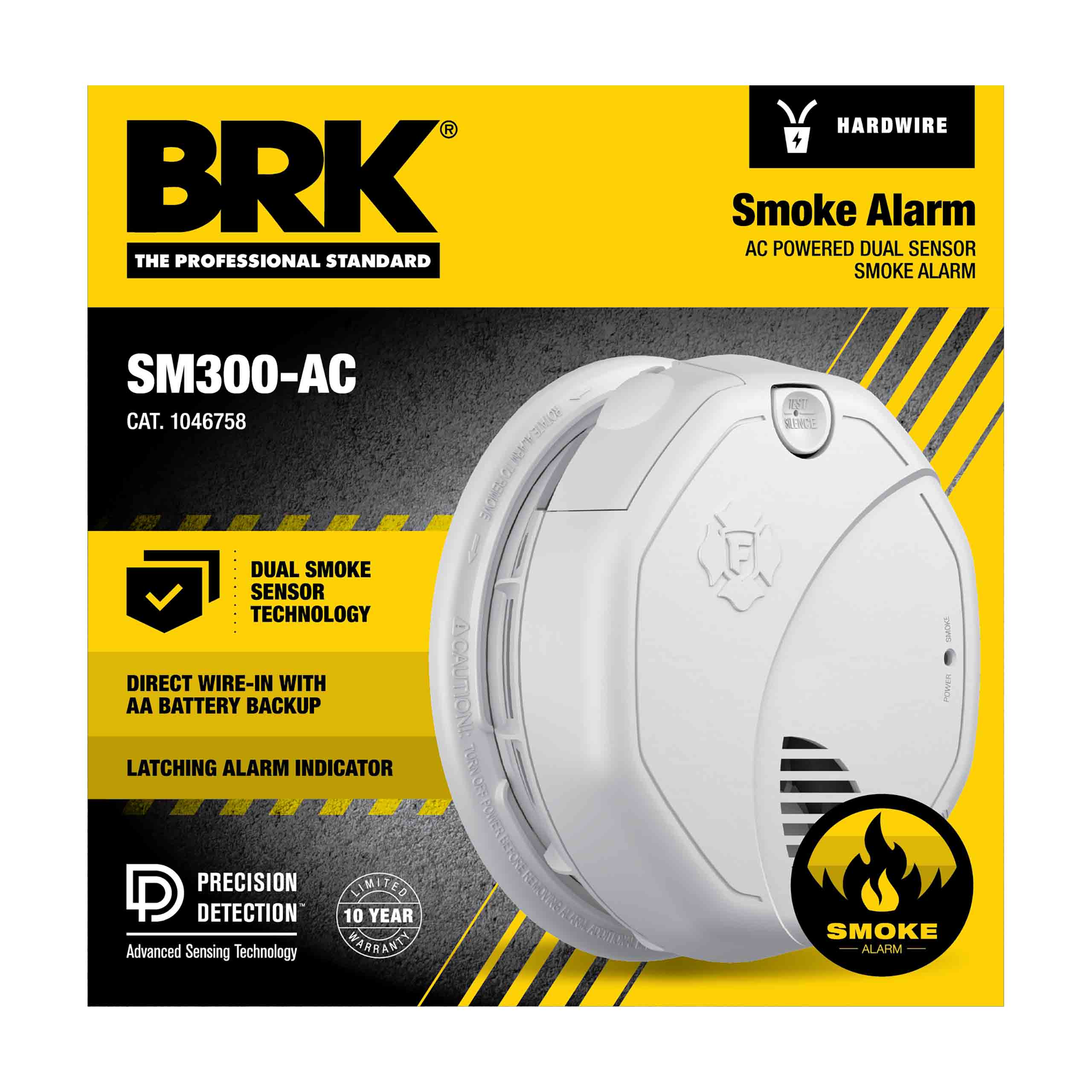 First Alert 1046758 BRK Hardwired (with Battery Back-up) Dual Sensor Interconnected Smoke Detector