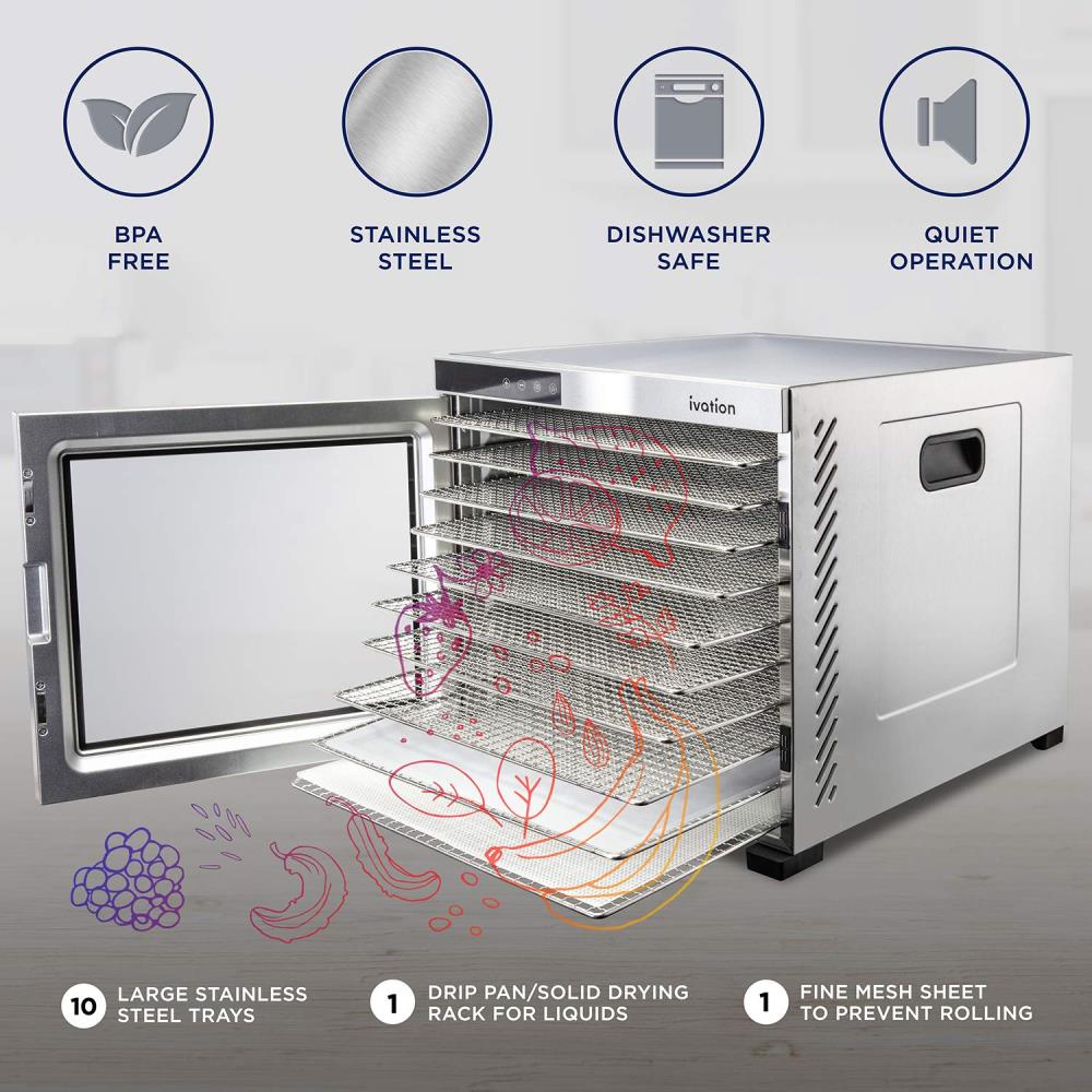 Harvest Right Home Pro 5-Tray Freeze Dryer with Premier Vacuum Pump -  White, 1700W, Programmable, Dishwasher-Safe Parts