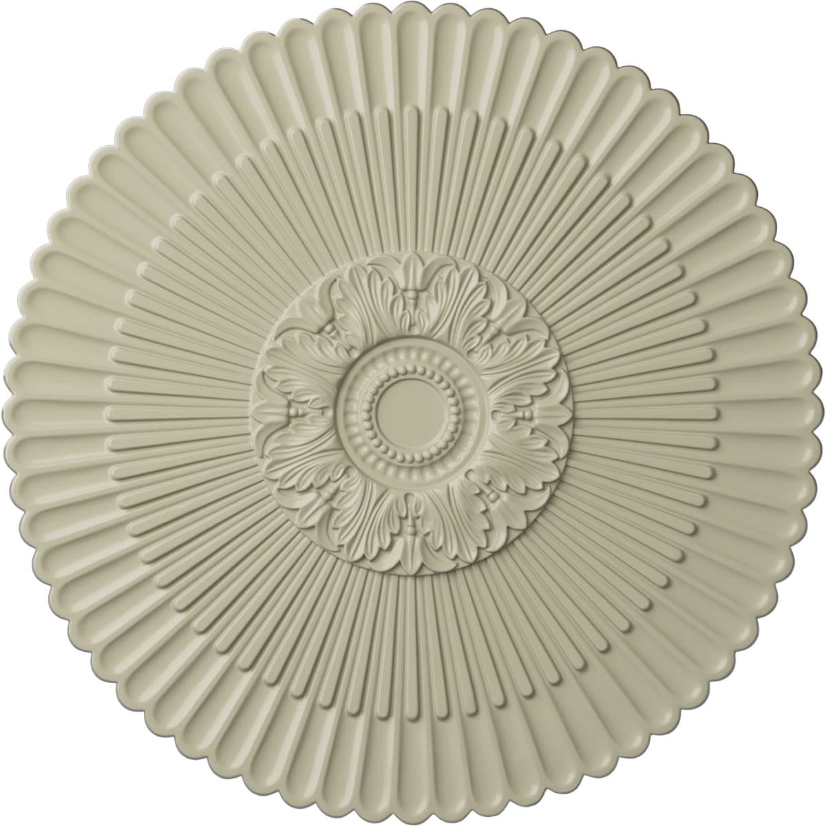 Ekena Millwork CM41NECYF Nexus 41-in W x 41-in L Painted Clear Yellow Polyurethane Whole Ceiling Medallion