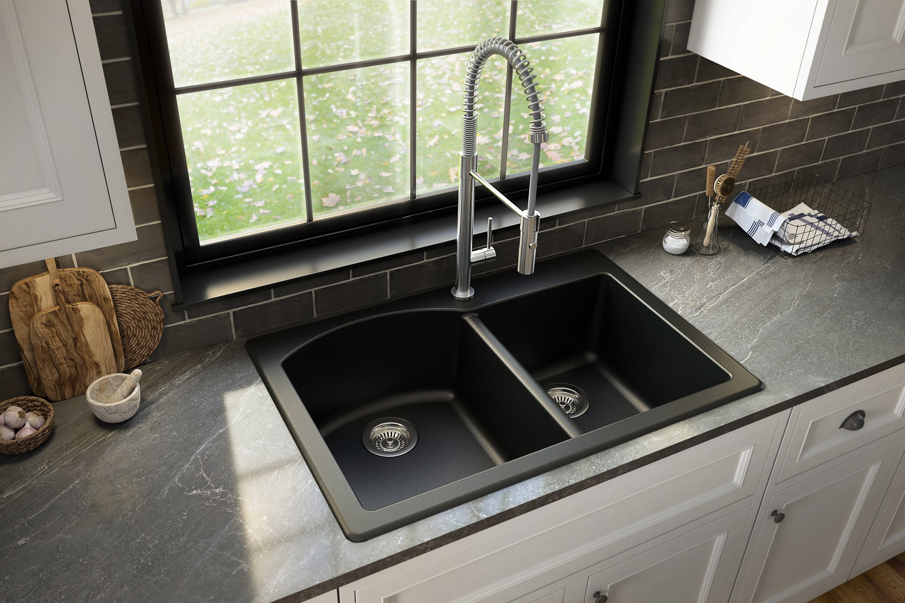 Karran QT610BL220SS Kitchen-Sinks - View #3