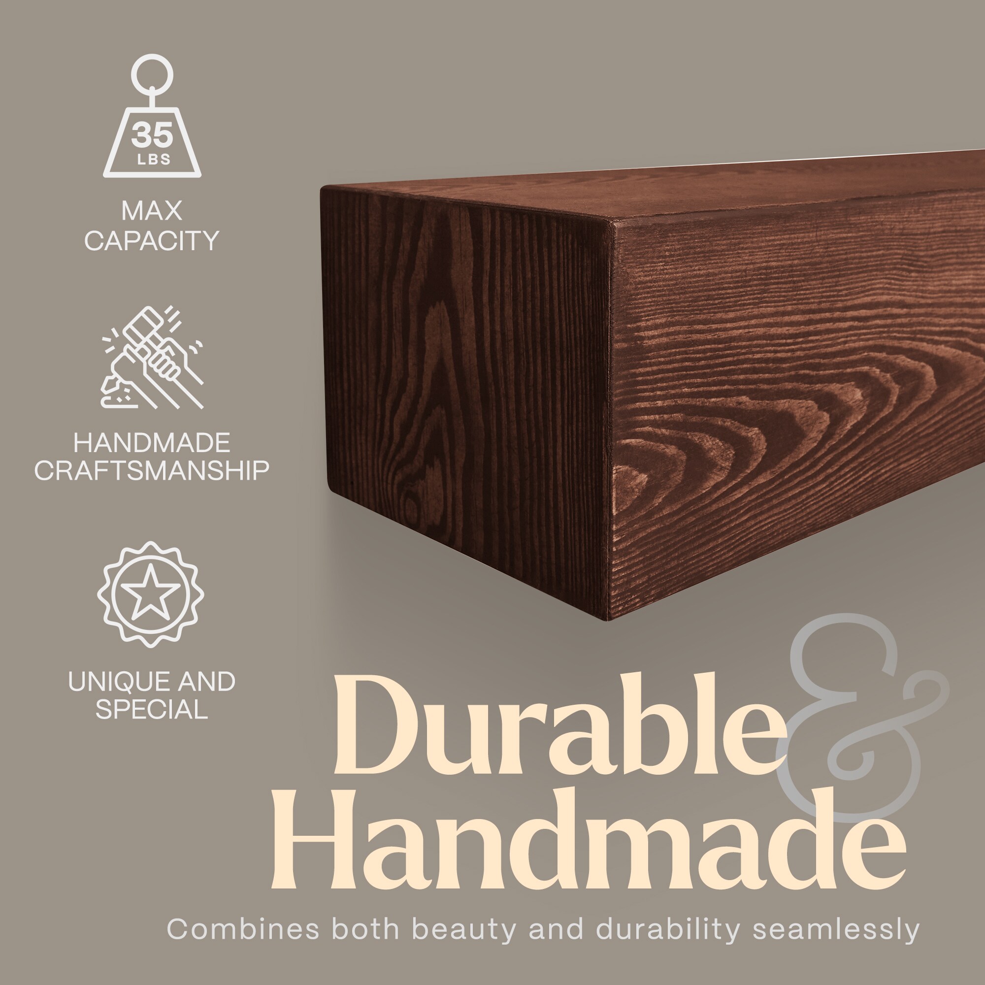Luxe Surface Group 82 RUSTIC AGED Mantel-Shelves - View #9