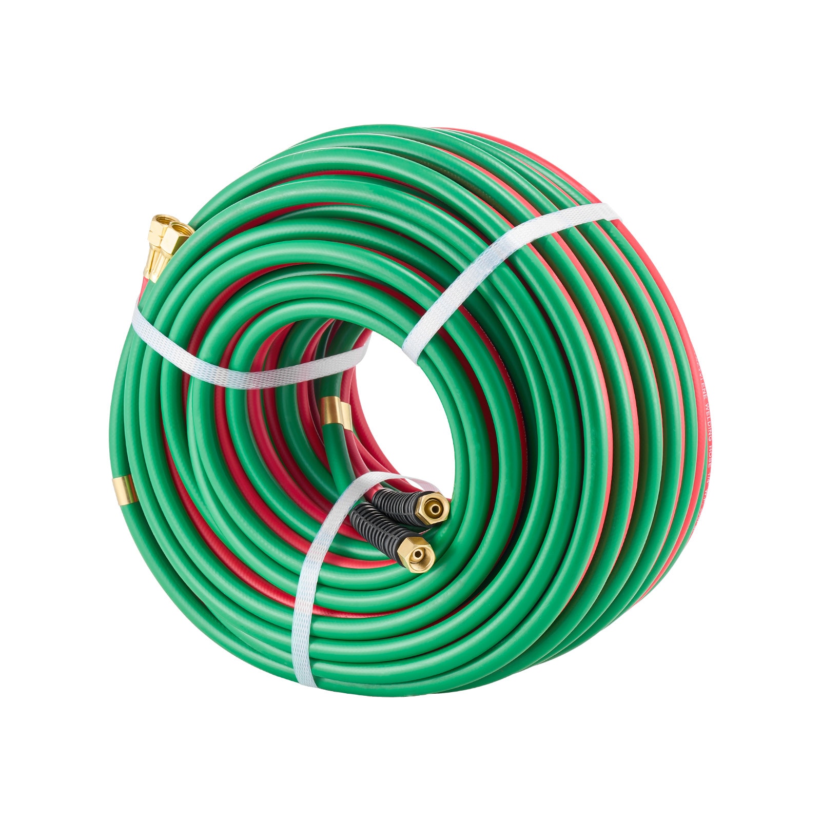 Mecale 1/4 in x 100 ft T Grade Oxy Fuel Twin Welding Hose - 300 PSI with 9/16 in-18 B Fittings