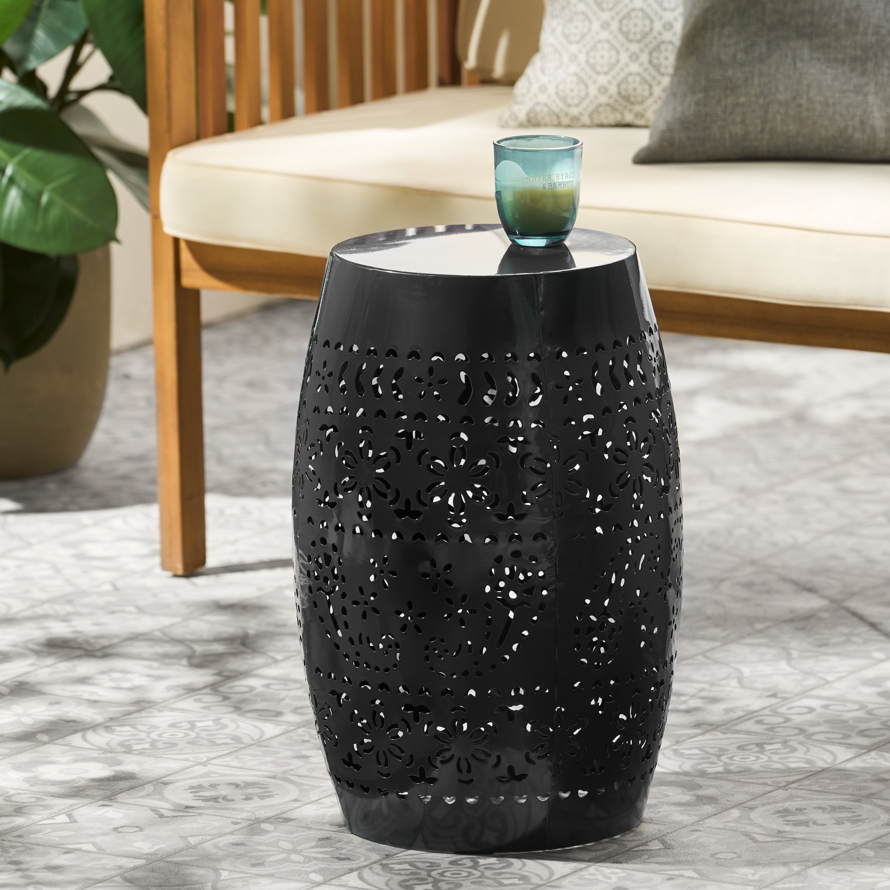 AHIOU HOME ZAAHG-61304.00BLKGS Garden-Stools - View #3