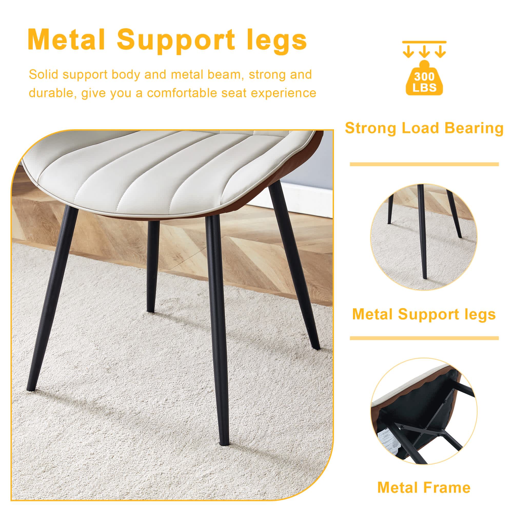 Vynxaria LEXY0050-DJCY-4BRW Dining-Chairs - View #6