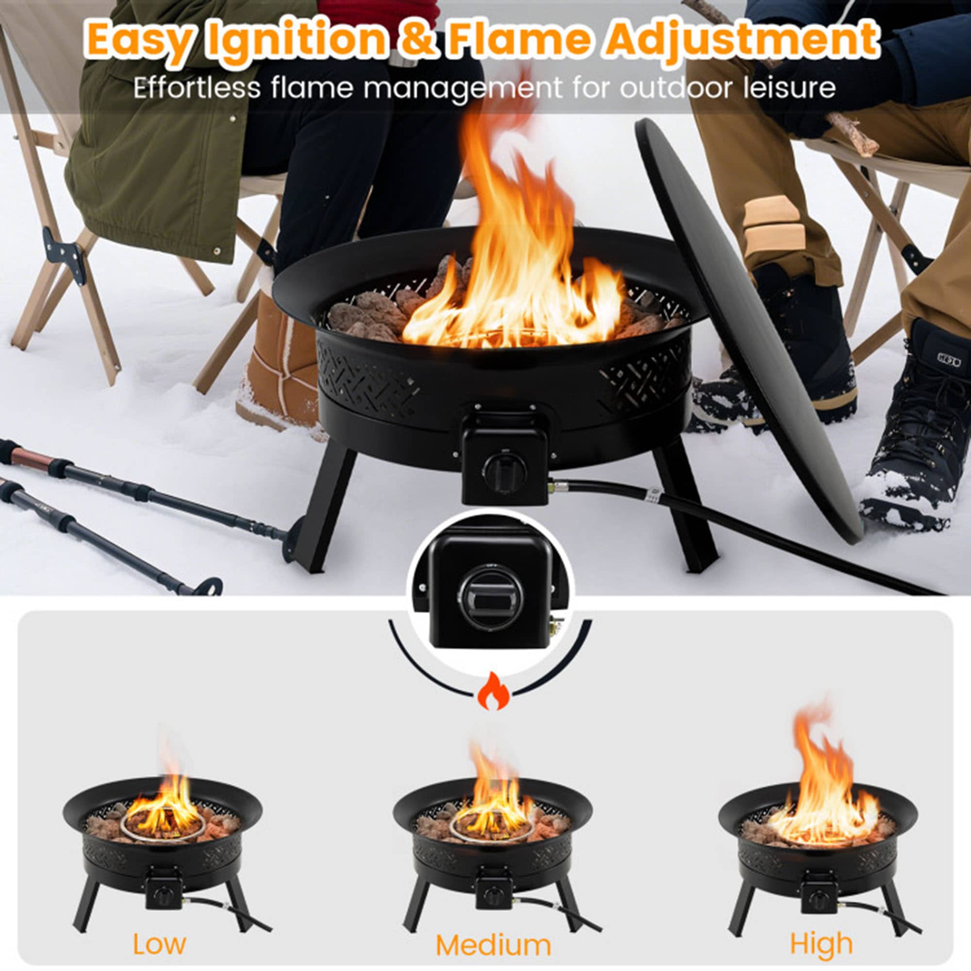 Clihome CL-AOH-54499 Outdoor-Gas-Firepits - View #3