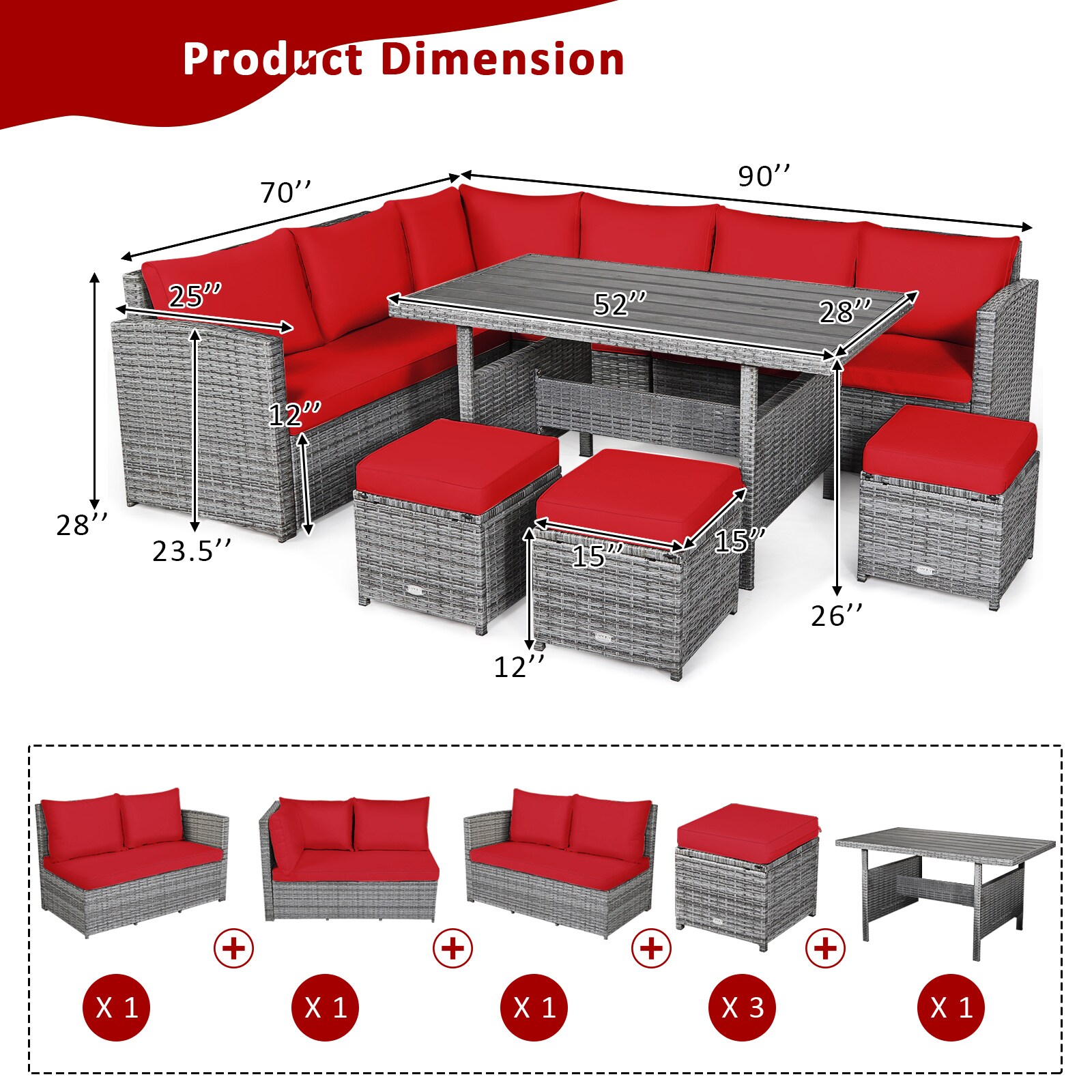 Slickblue D-CO-+ERC09176WH Patio-Sofas-Daybeds - View #6