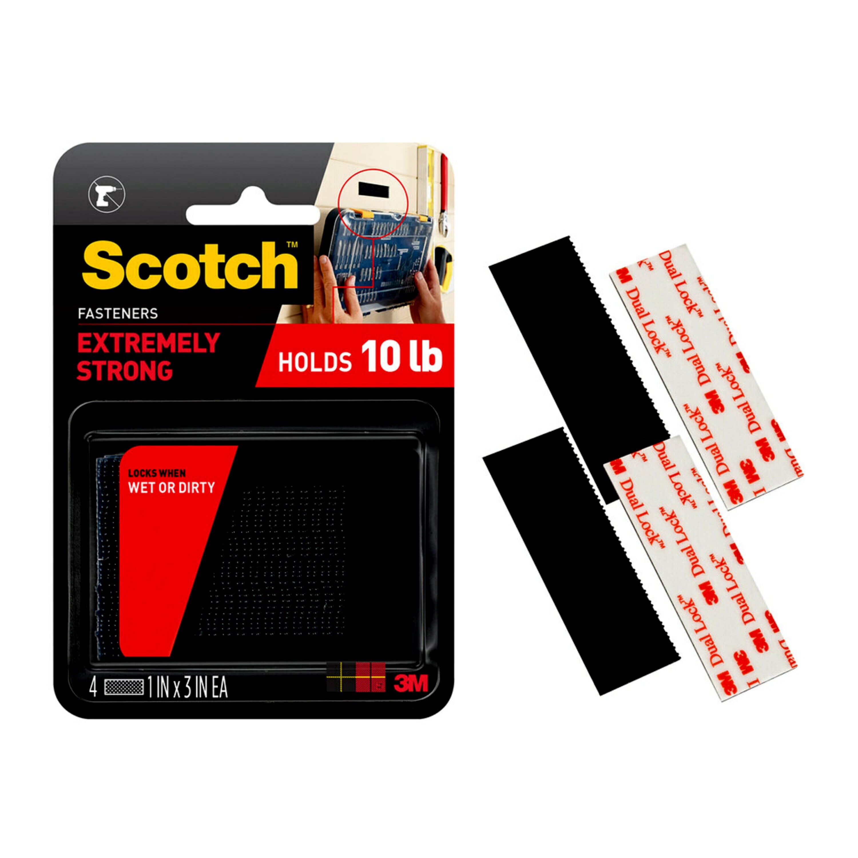 Scotch Permanent Heavy Duty Mounting Squares for Fabric Walls, 7/10 x 17/25