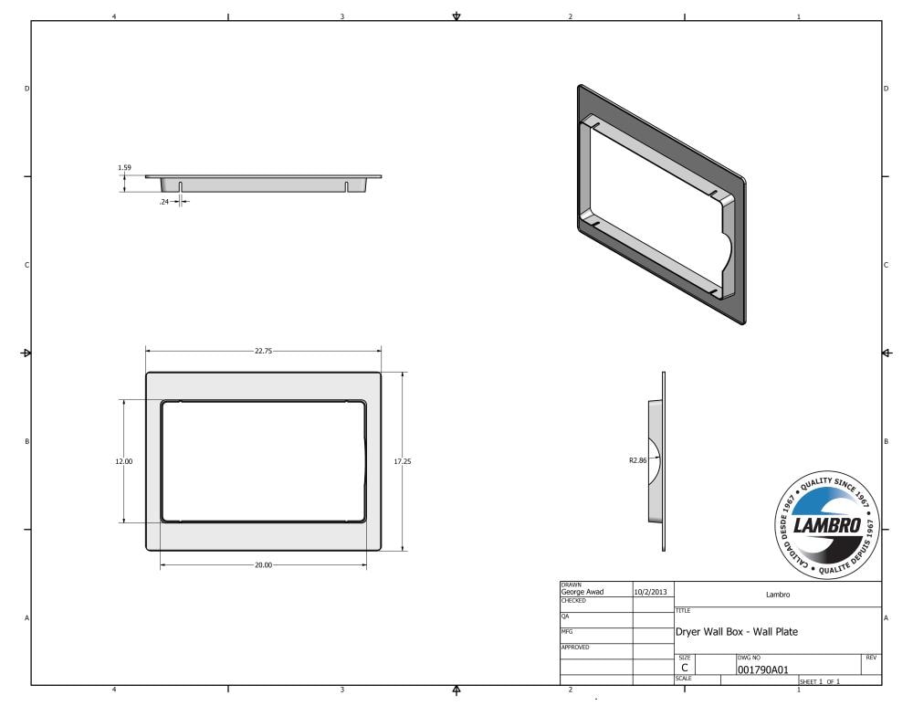 Lambro 17.25-in x 23-in Plastic Dryer Vent Box in the Dryer Vent Boxes ...