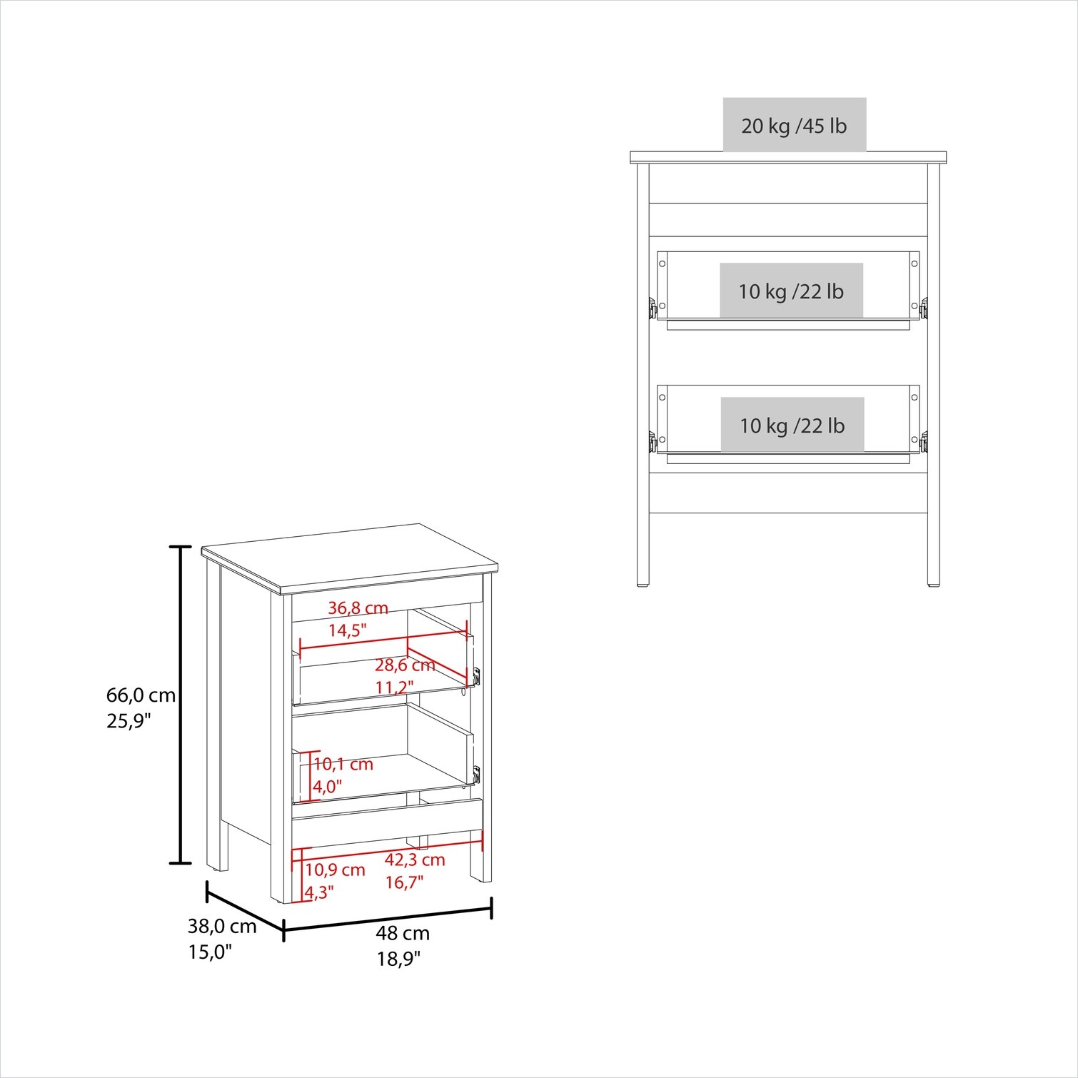SUNCREAT JJ1MVOD4OA1B nightstands - View #5