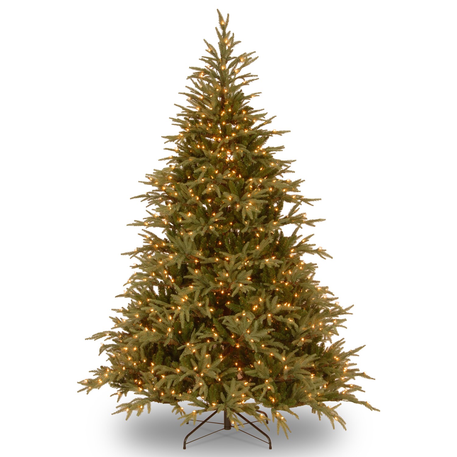 National Tree Company PEFG4-308LD-75 7.5-Feet Fraser fir Pre-lit Artificial Christmas Tree with Multicolor LED Lights
