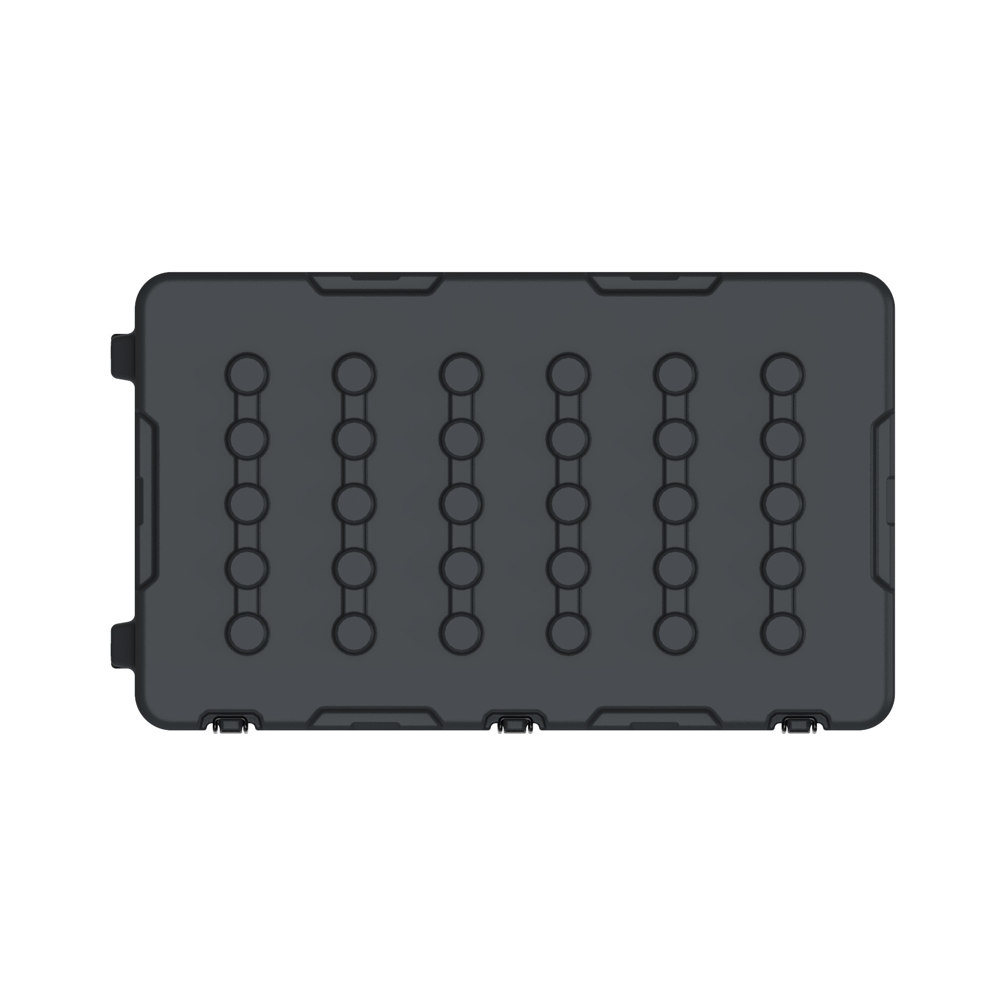 Extra Large Black Heavy Duty Rolling Storage Tote with Latching Lid