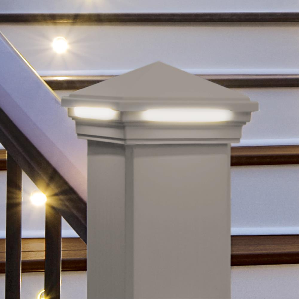 Trex 4-in X 4-in Gravel Path Outdoor Post Cap In The Deck Lights 