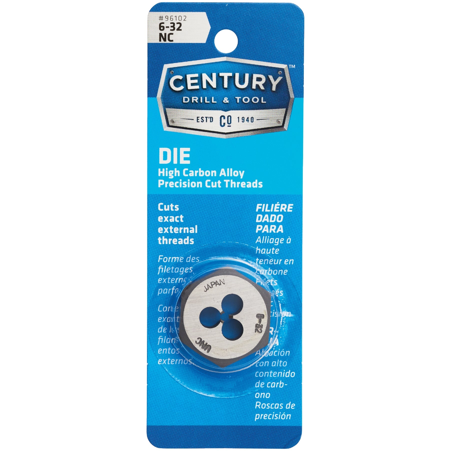 Century Drill & Tool Fractional Die [Set of 3] Size: 6 - 32 #96102