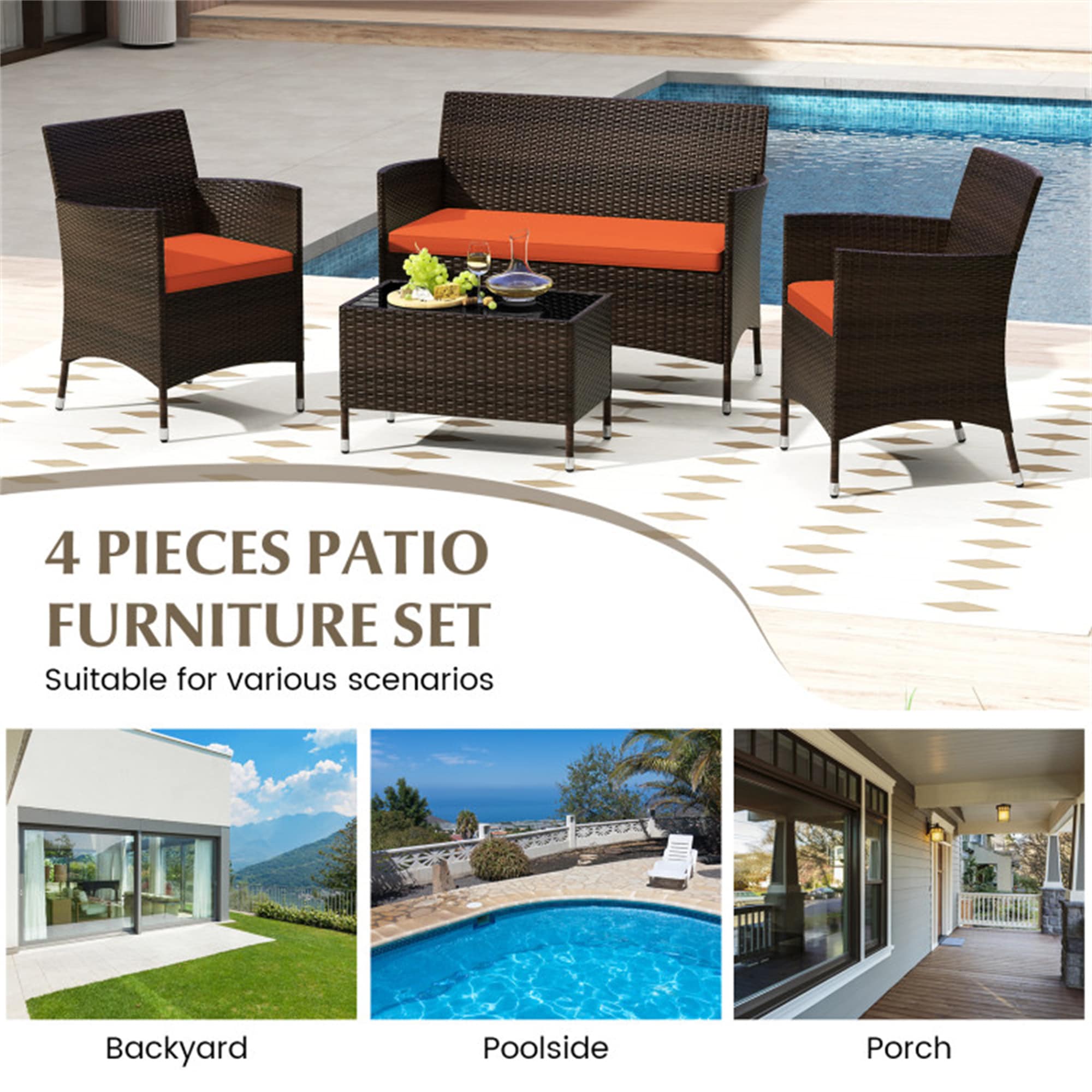 BABOOM BOM-67772OR-CO Patio-Conversation-Sets - View #7