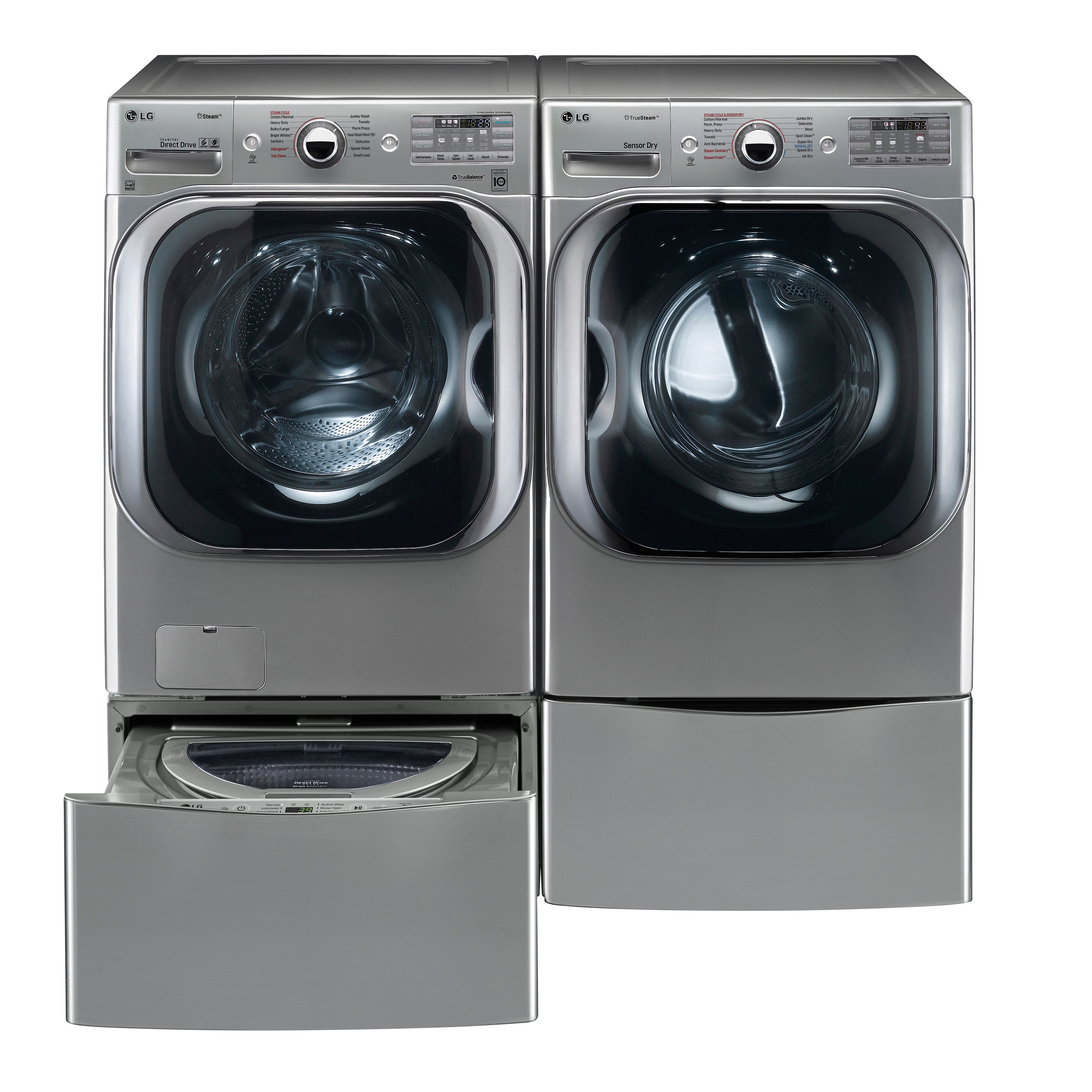 LG TWINWash 5.2-cu ft High Efficiency Stackable Steam Cycle Front