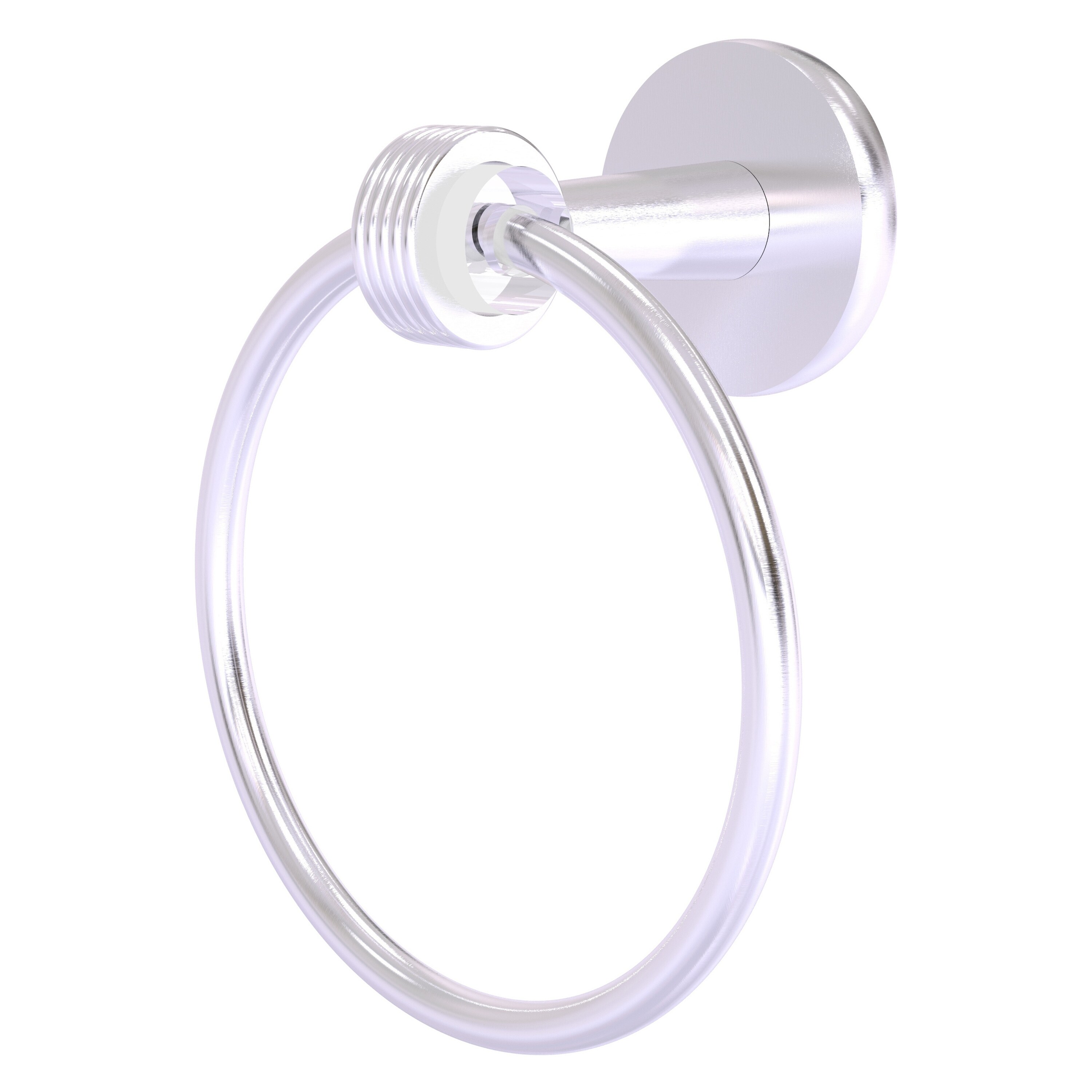 Allied Brass CV-16G-SCH Clearview Satin Chrome Wall mount Single Towel Ring