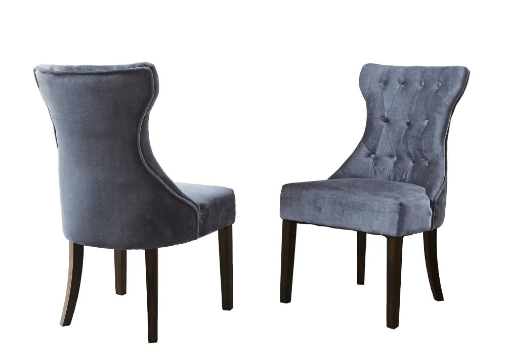 Chic Home Design FDC2921-LW Set of 2 Dickens Contemporary/Modern Velvet Upholstered Dining Side Chair (Wood Frame)