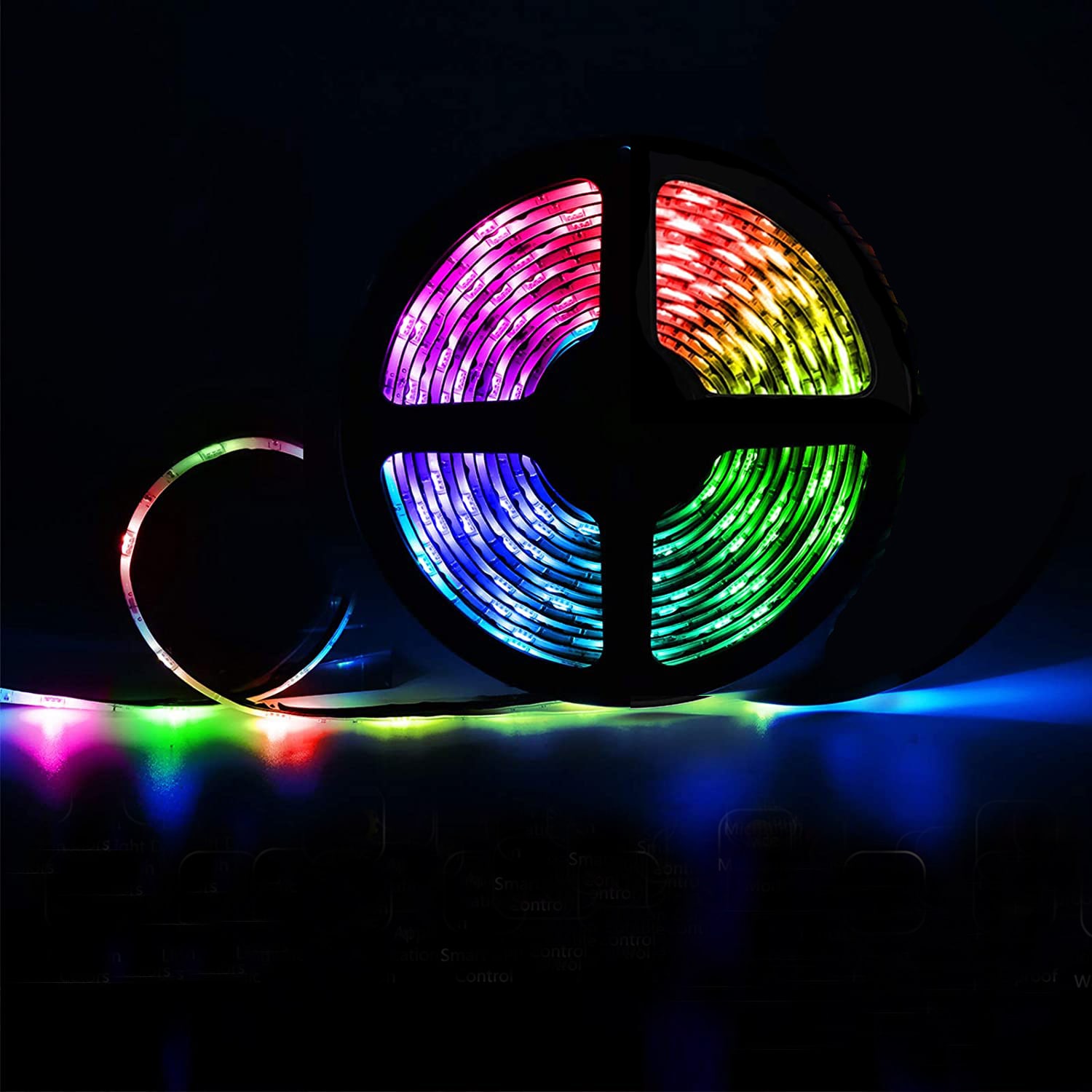 24.6ft Bedroom RGB String Lights with Remote Control LED Light Bar