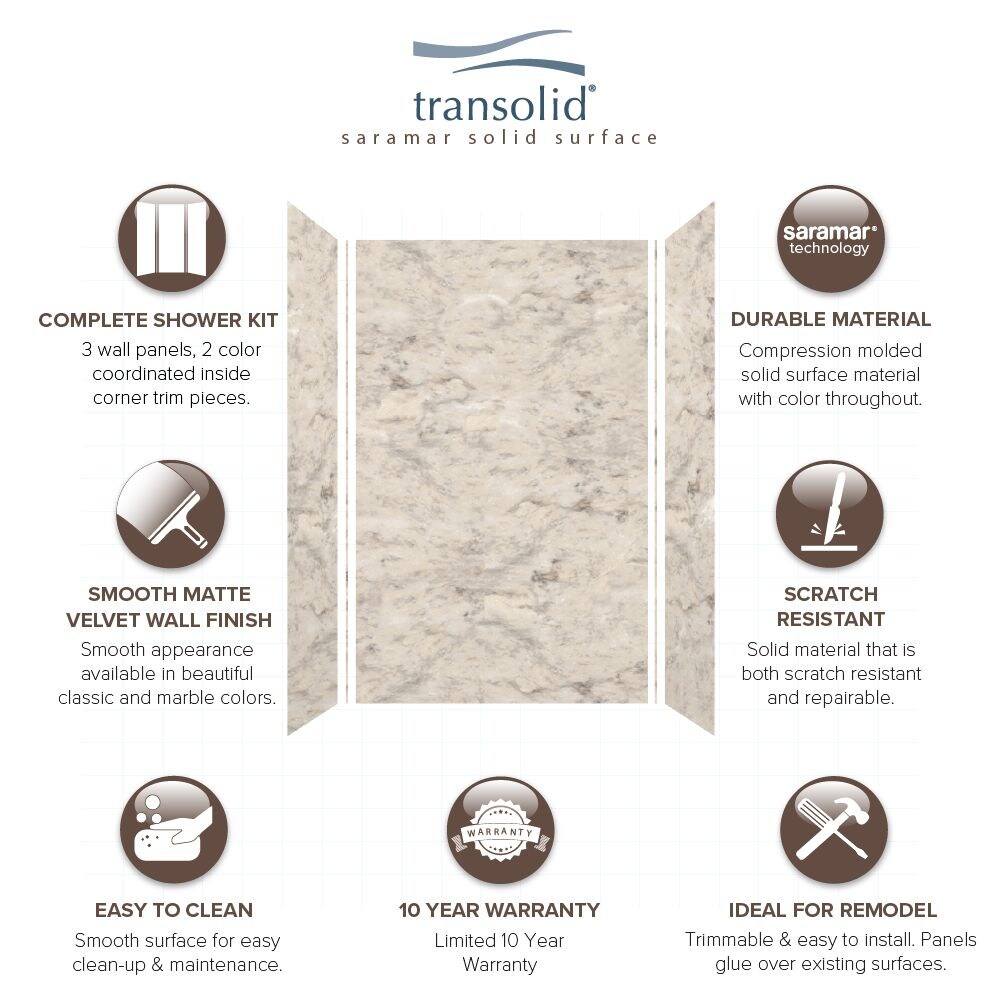 Transolid SWK603696-49V Shower-Wall-Surrounds - View #5