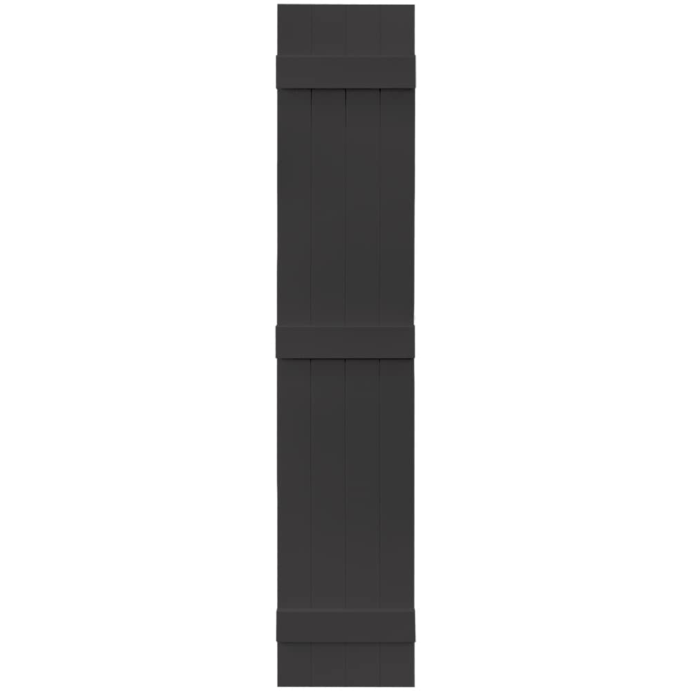 Vantage V6831475002 13.875-in W x 74.875-in H Black Board and batten Exterior Shutters ( 1 -Pack )