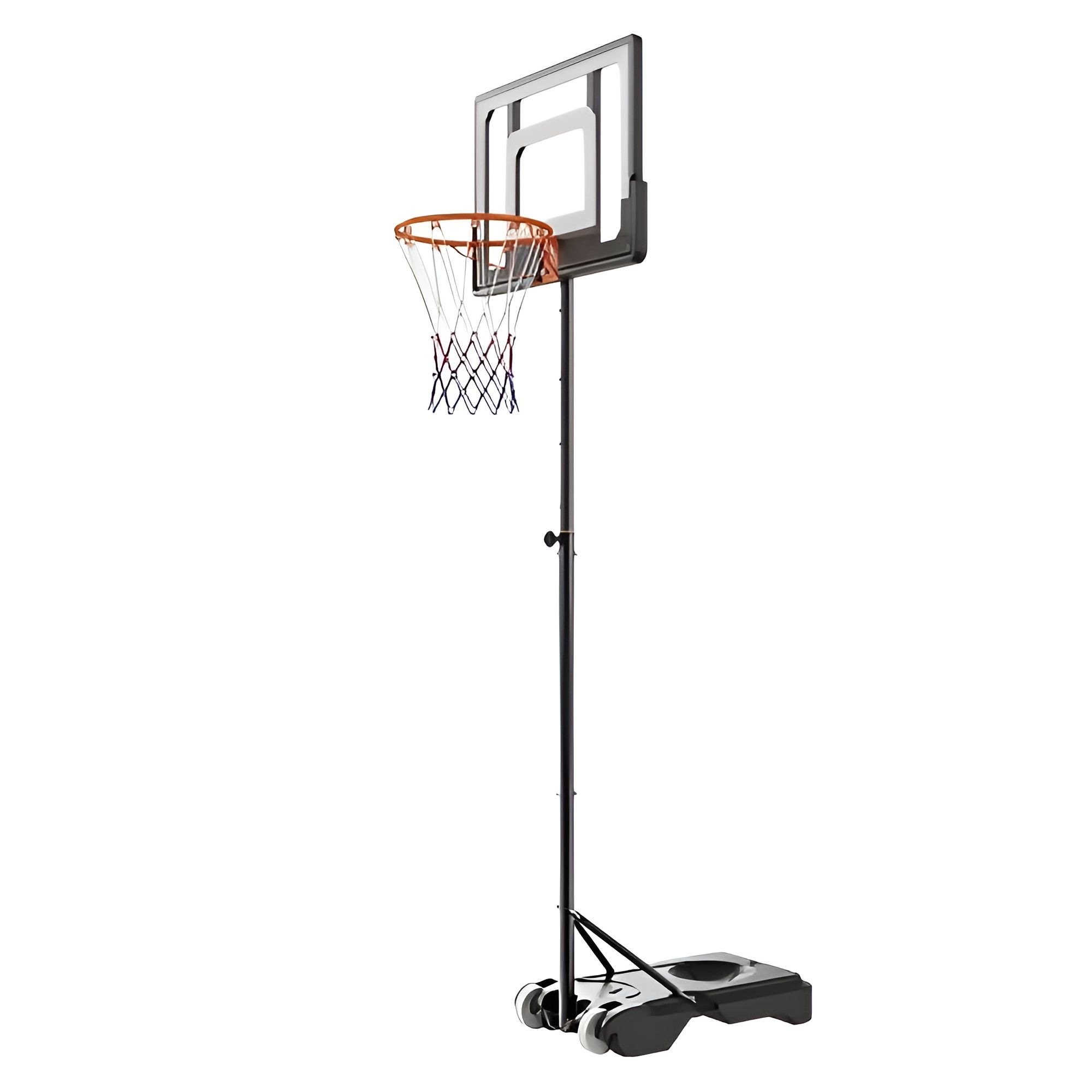 Slickblue Portable Basketball Hoop System with Adjustable Height and Wheeled Fillable Base for Driveway Backyard or Indoor Playrooms