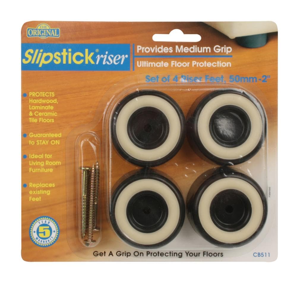 Slipstick GorillaPads Gripper Anti-skid 8-Pack 2-in Black Rubber