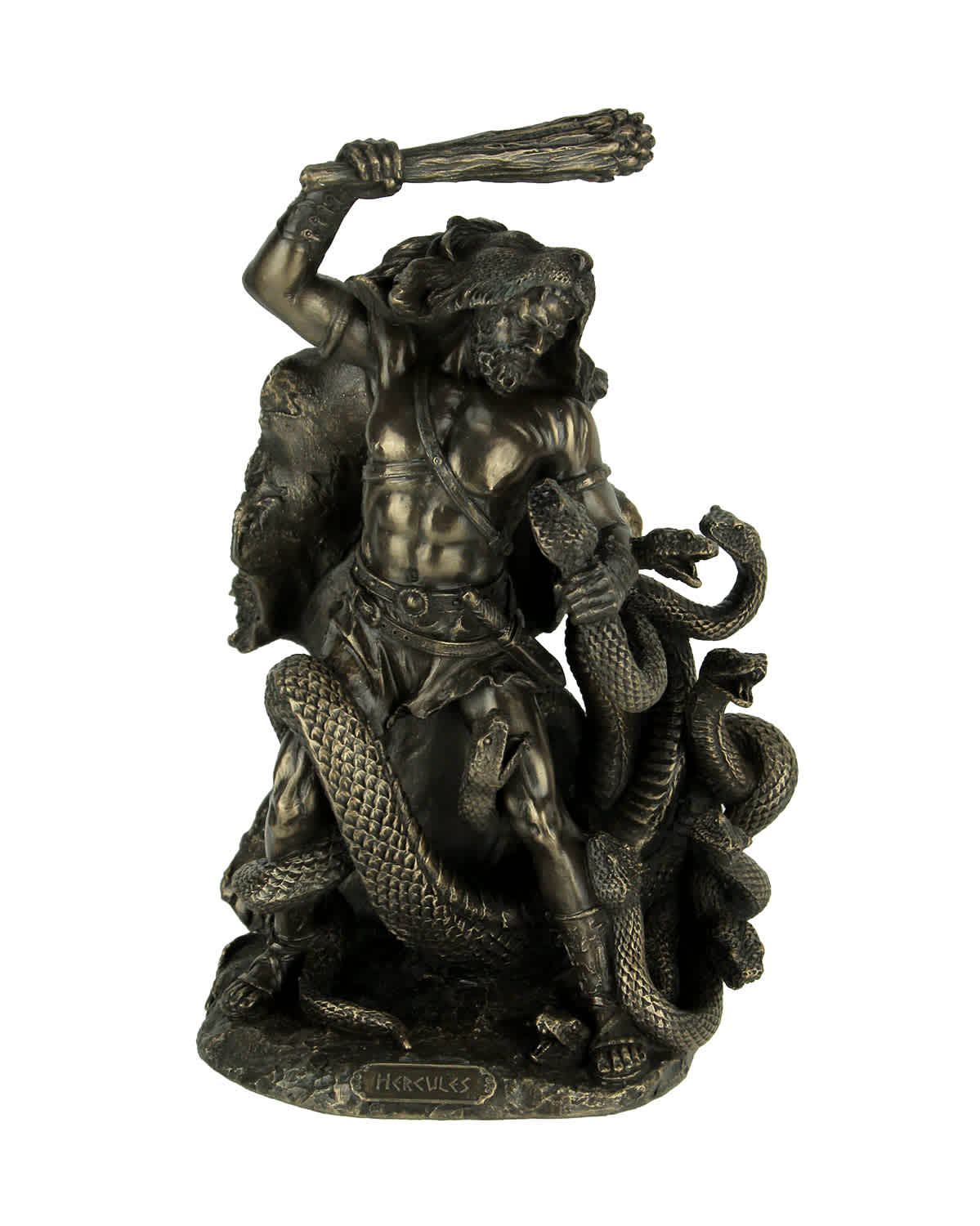 Veronese Design US-WU77576A1 Bronze Finish Second Labor of Hercules - The Slaying of Hydra Cast Resin Statue - 9 Inches High - Highly Detailed - Hand Painted Accents - Greek Mythology