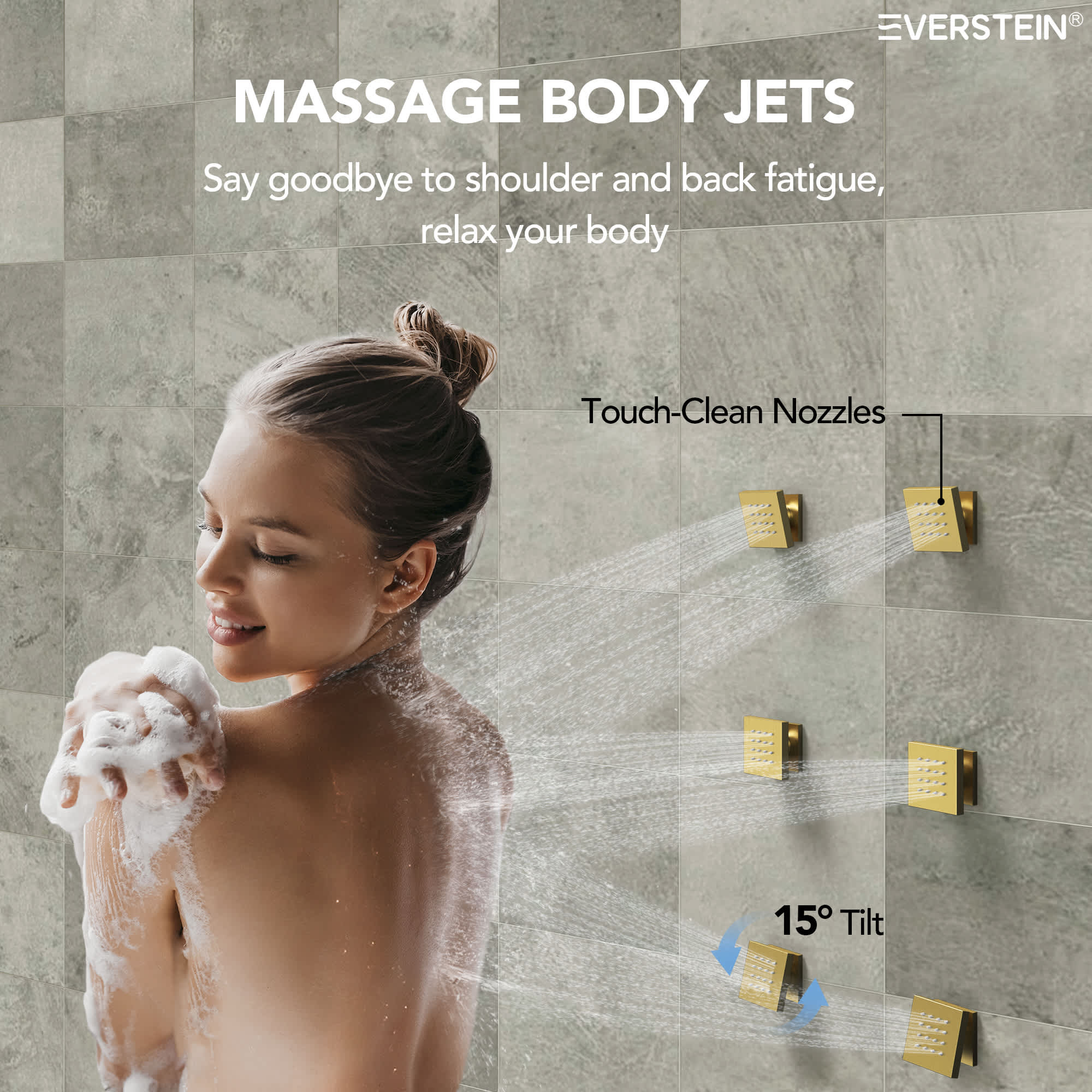 EVERSTEIN SFS-1064-GD16 Tub-Shower-Faucets - View #5