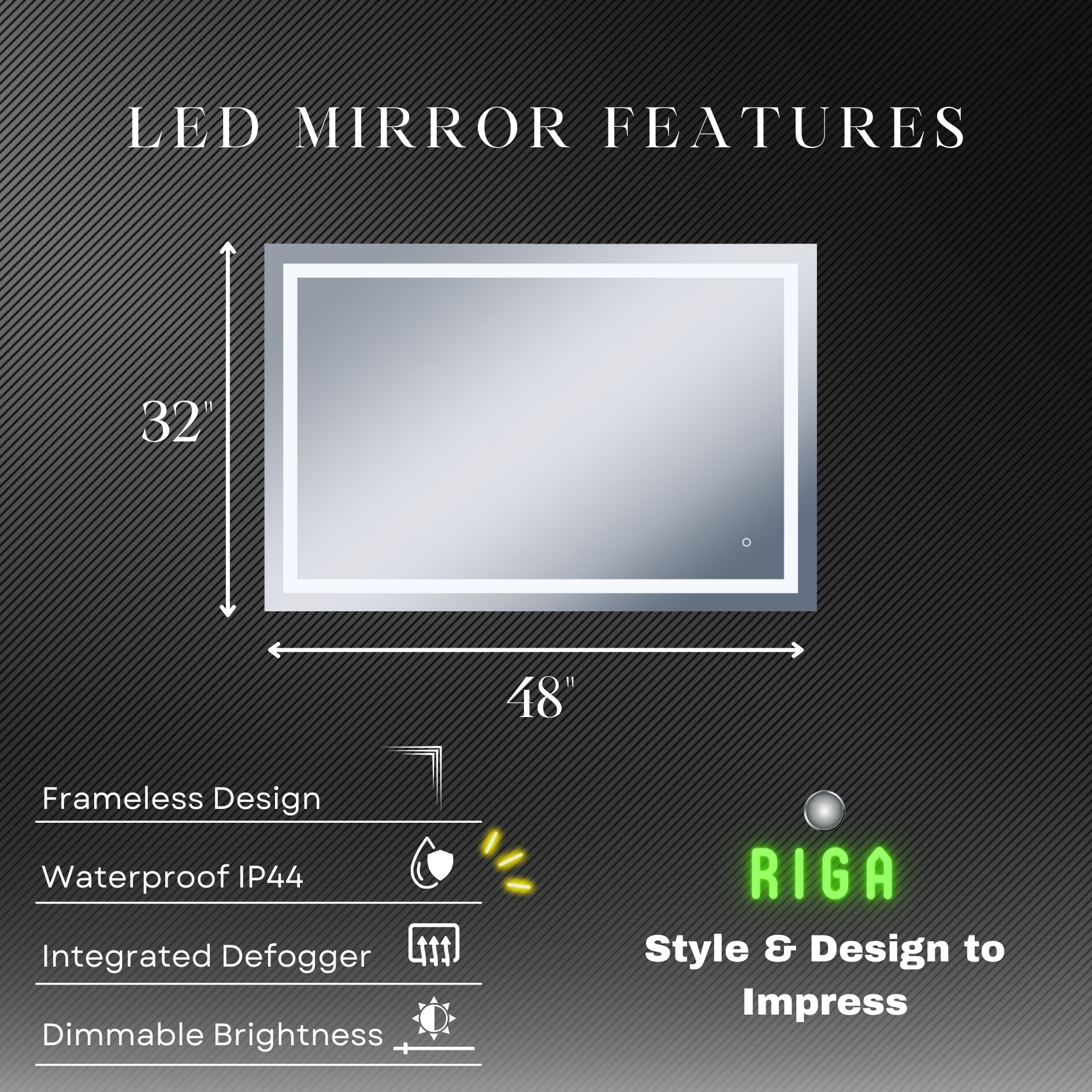 Dreamwerks LCNM012 Framed-Bath-Mirrors - View #4